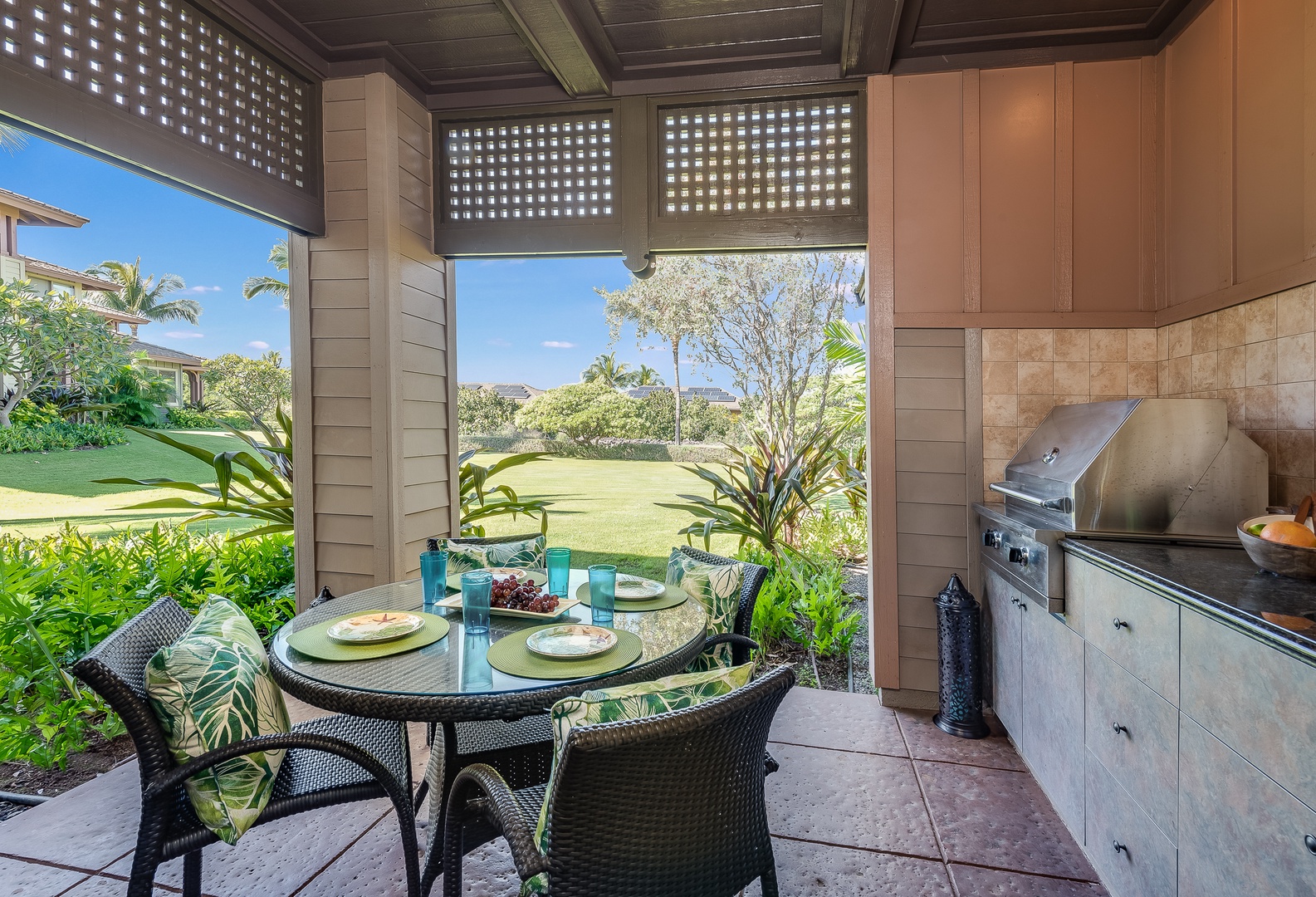 Kamuela Vacation Rentals, Kulalani 1701 at Mauna Lani - Enjoy Outdoor Dining on Your Private Lanai w/ Gas Grill & Wet Bar