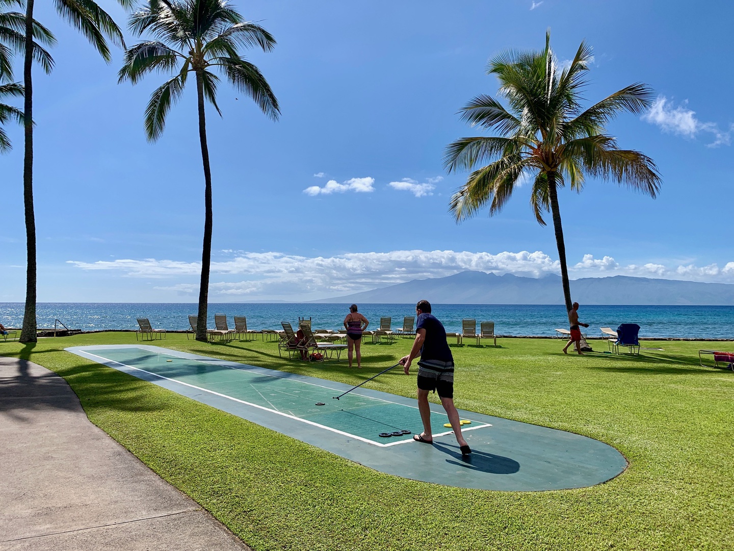 Lahaina Vacation Rentals, Papakea L-106 - Get ready to challenge your family and friends to ocean front shuffle board