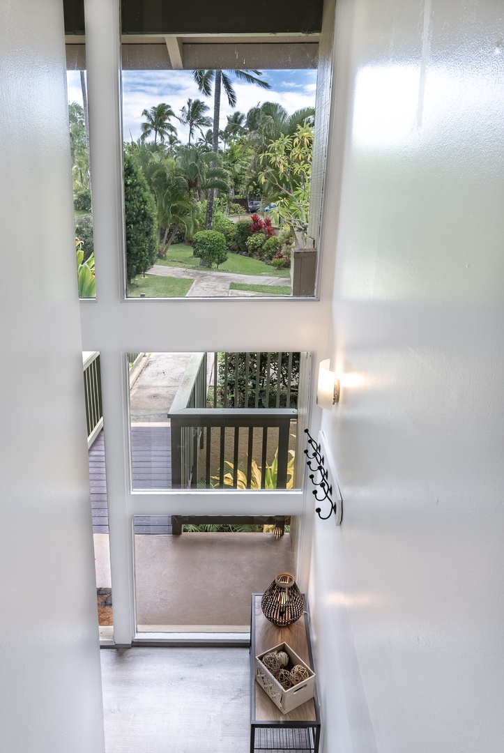 Kahuku Vacation Rentals, Kuilima Estates West #85 - View of the front walkway of unit.