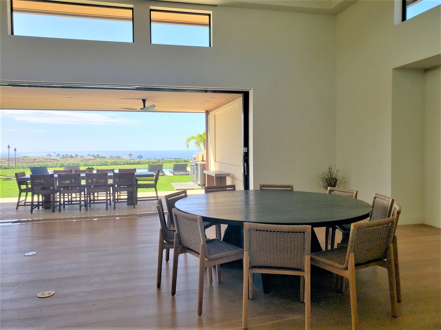 Kamuela Vacation Rentals, Hapuna Estates #8 - Views of the ocean from the dining area