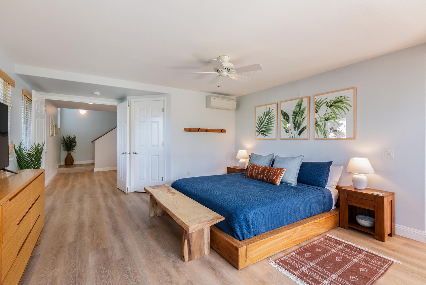 Princeville Vacation Rentals, Sea Glass - Spacious lower-level primary suite.