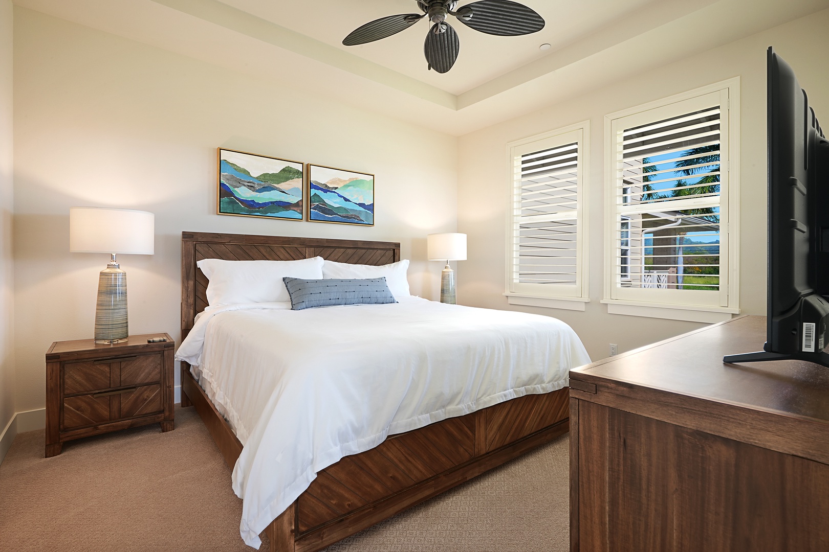 Koloa Vacation Rentals, Pili Mai 14K - Unwind in the comfortable guest bedroom with a king-sized bed.