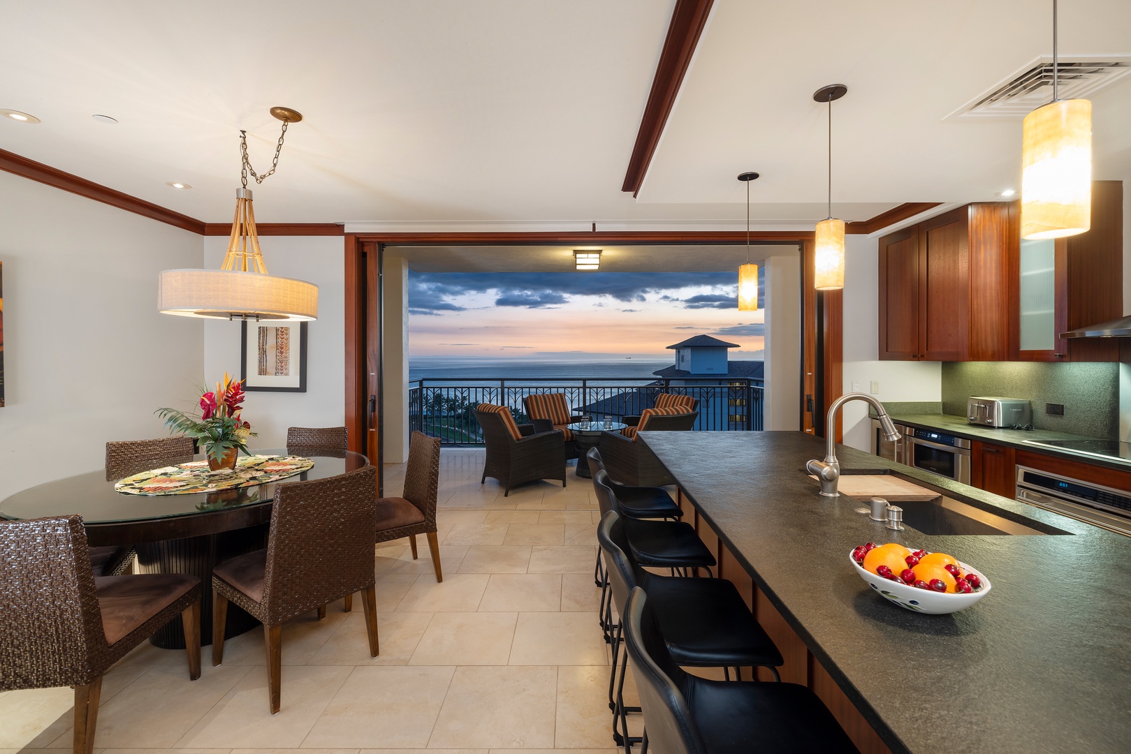 Kapolei Vacation Rentals, Ko Olina Beach Villas O1402 - Enjoy meal preps with a spectacular view.