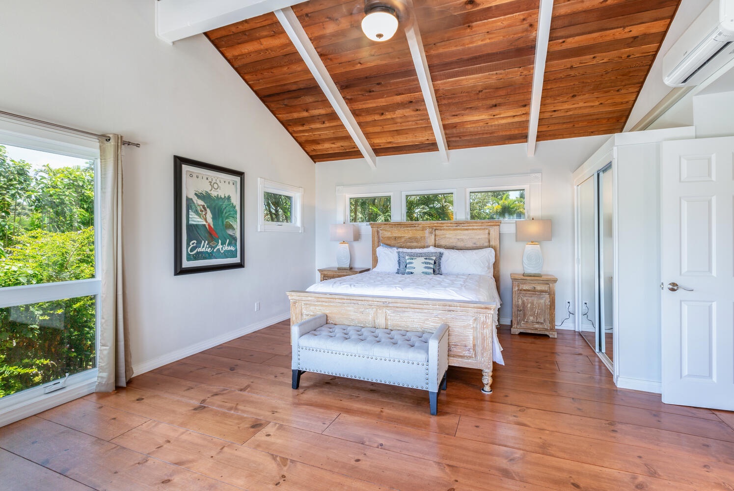 Princeville Vacation Rentals, Wai Lani - Welcome to the Primary Suite. Your private sanctuary with a plush king bed, ensuite bath, TV, and lanai.