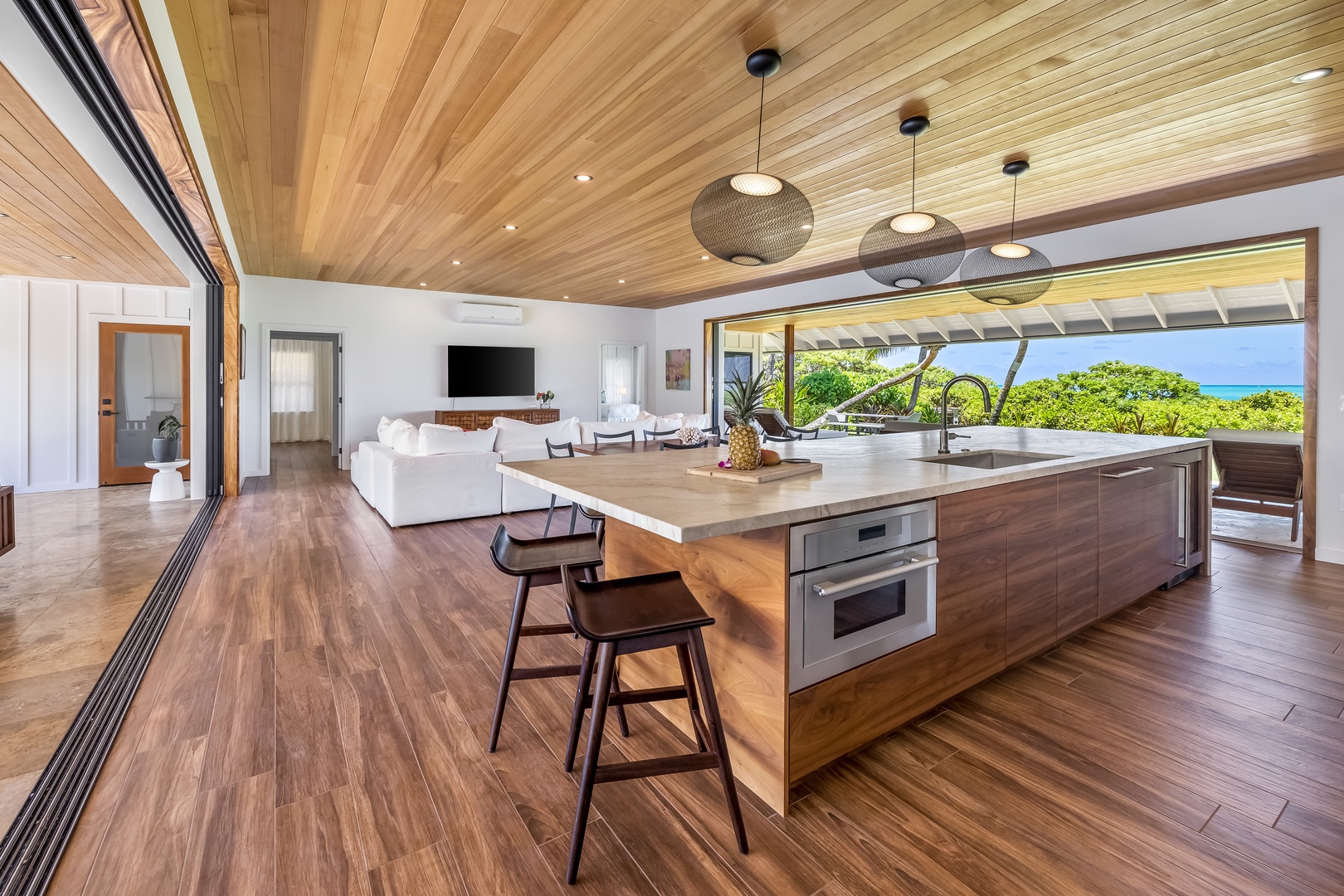 Kailua Vacation Rentals, Kailua Beach Villa - Seamless open-concept design is perfect for hosting and entertainment.