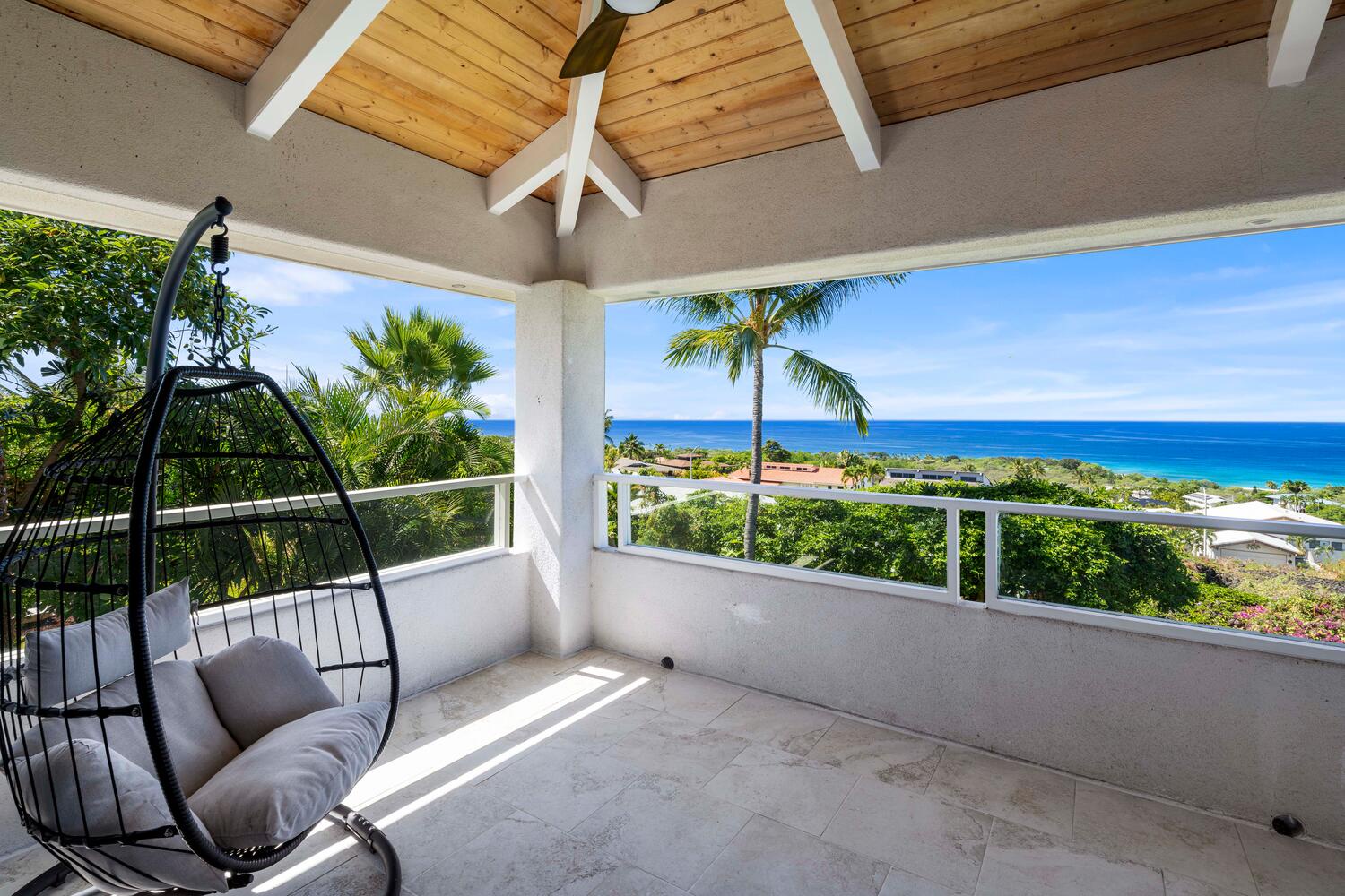 Kailua Kona Vacation Rentals, Ho'okipa Hale - Sip your morning coffee or enjoy a book from this serene lanai corner off the bedroom.