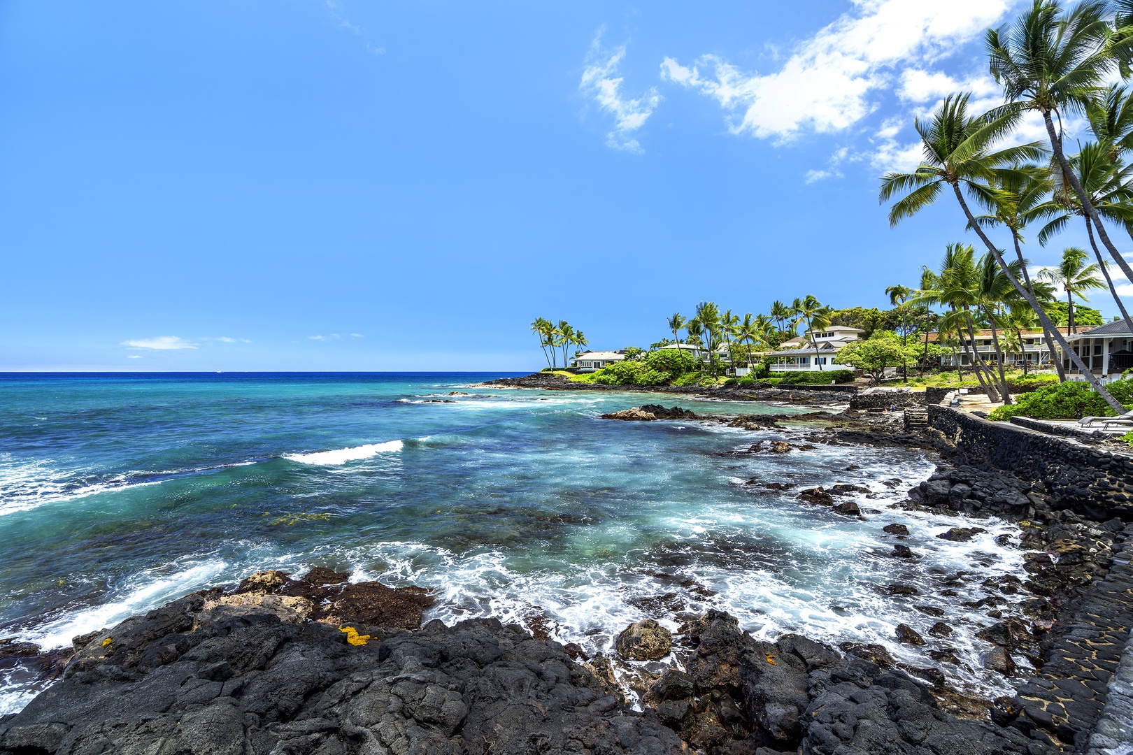 Kailua Kona Vacation Rentals, Hale Pua - Rocky coastline in front of the home