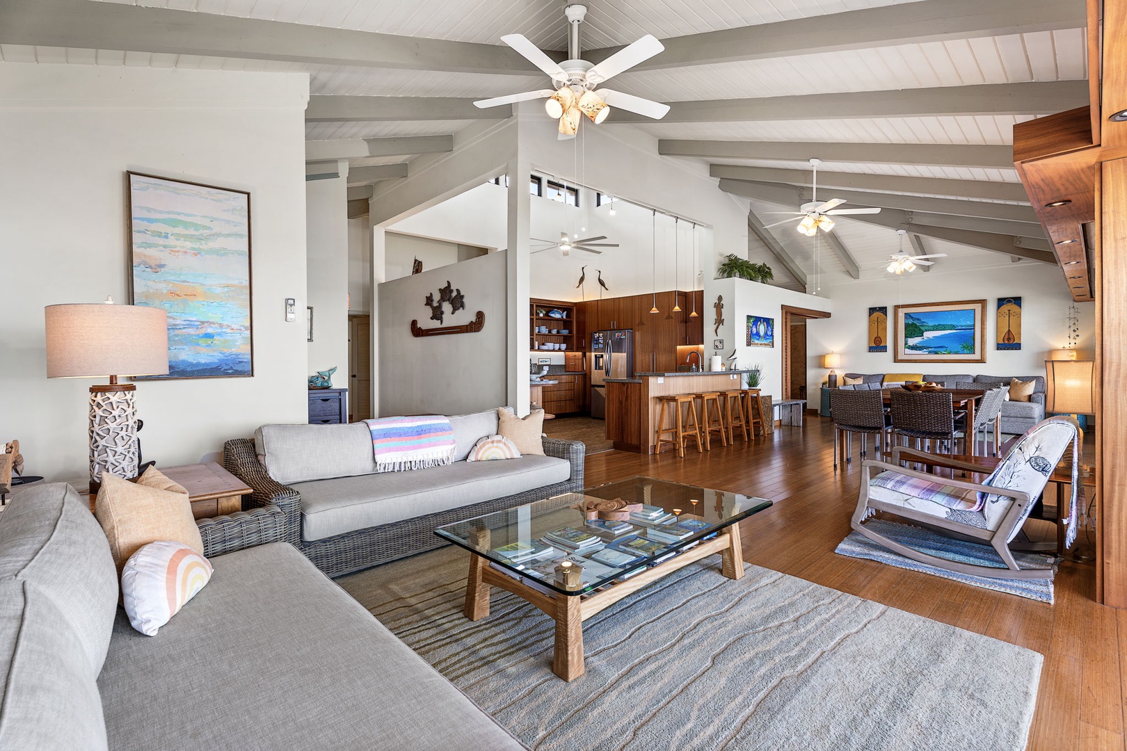 Kamuela Vacation Rentals, Island Time Retreat - The great room opens to the dining area, where everyone can gather in the shared space.