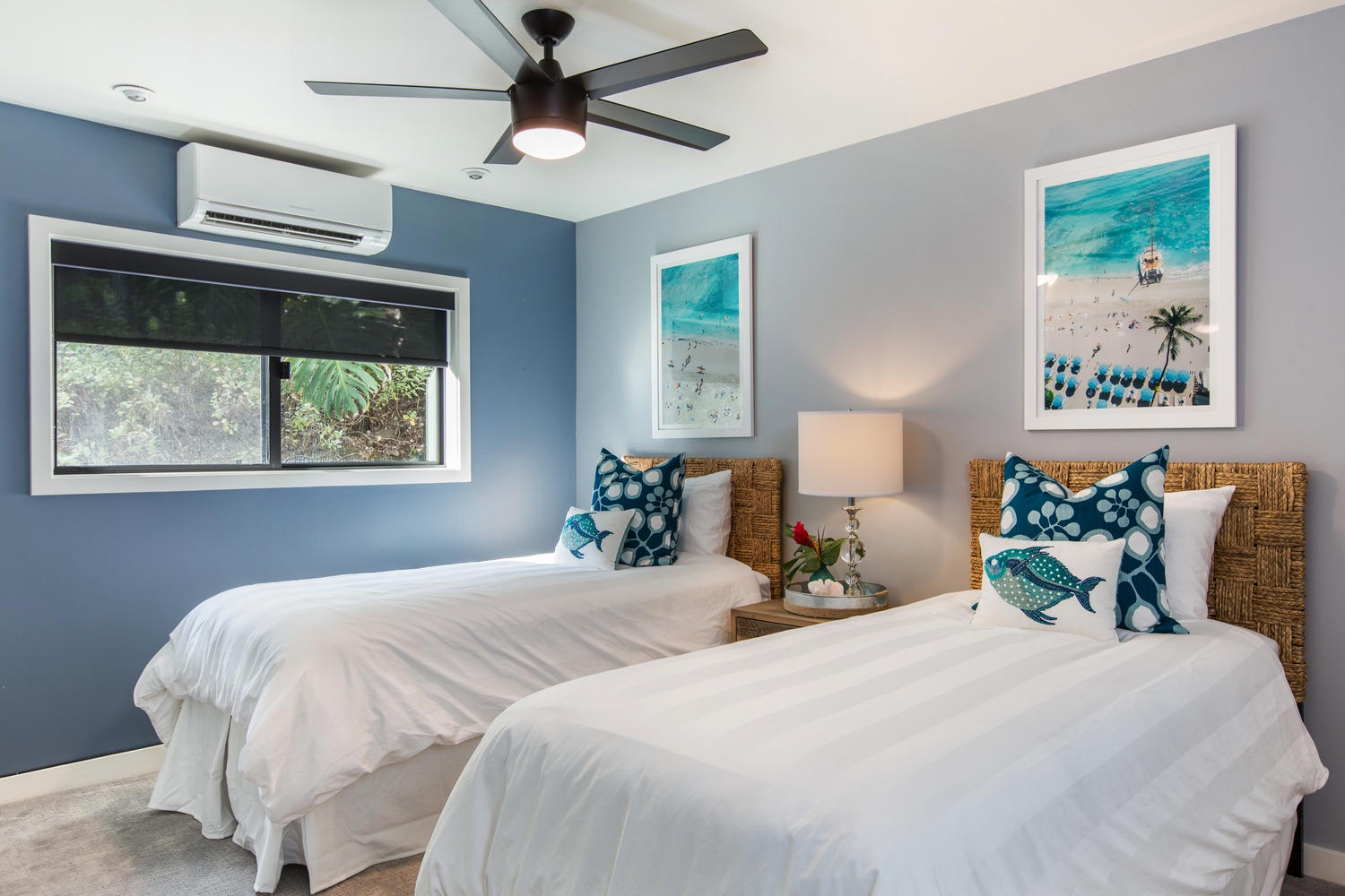 Honolulu Vacation Rentals, Aloha Nalu - Bedroom four - surf's up! Extra long twin beds are convertible to a king upon request.