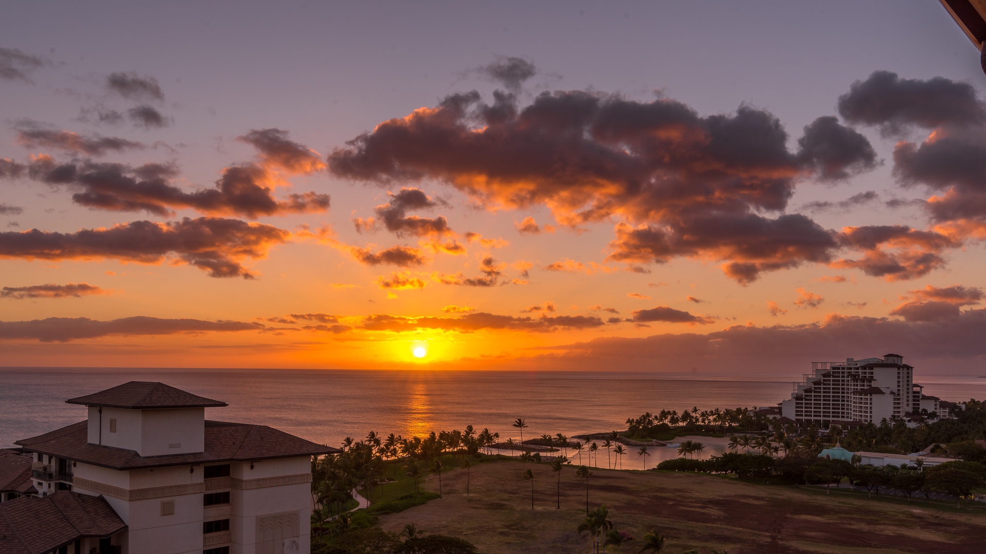 Kapolei Vacation Rentals, Ko Olina Beach Villas O1604 - The spirit of the ocean from this Oahu paradise at sunset.