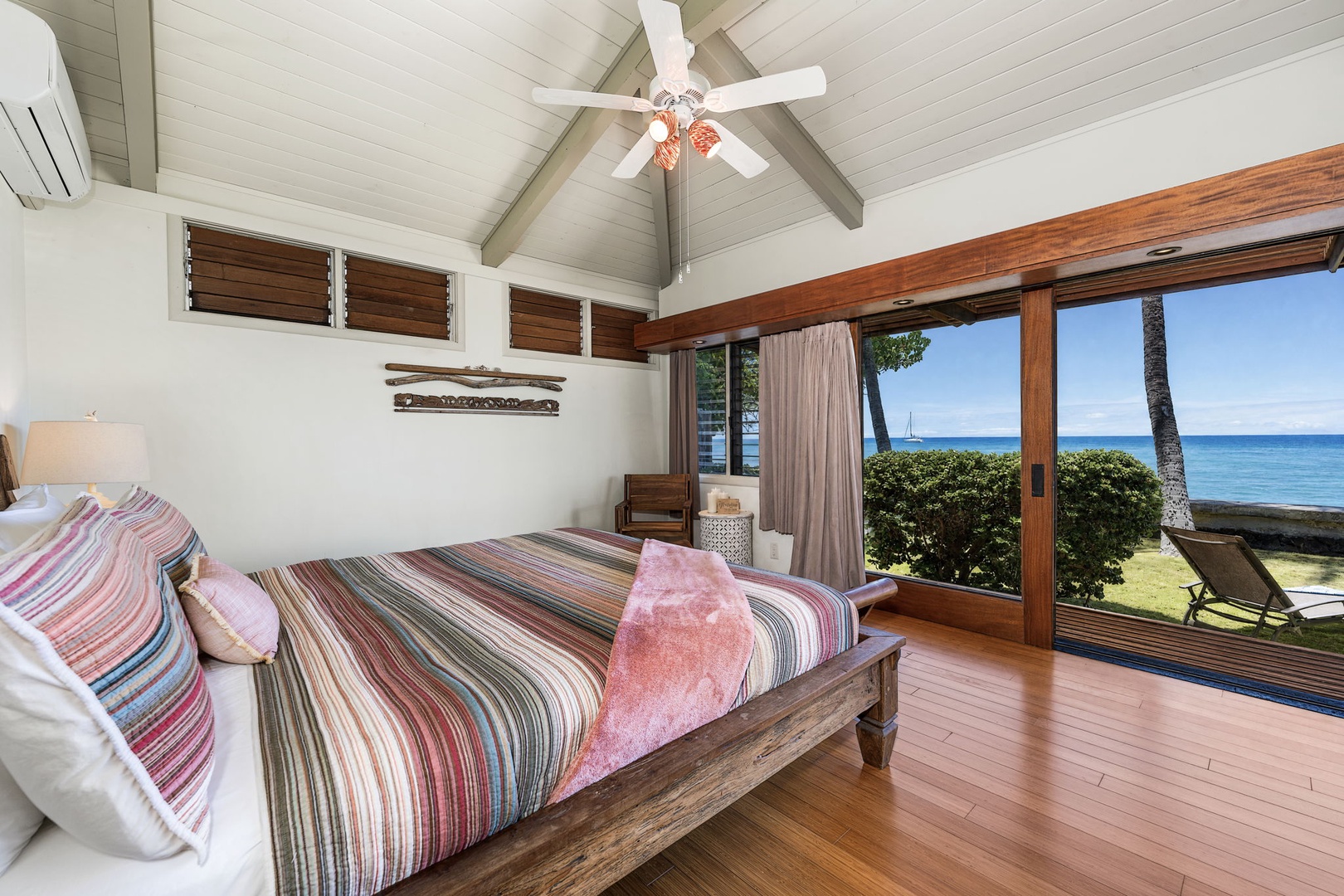 Kamuela Vacation Rentals, Island Time Retreat - Wake to an ocean view and open the doors straight onto the deck from this room.