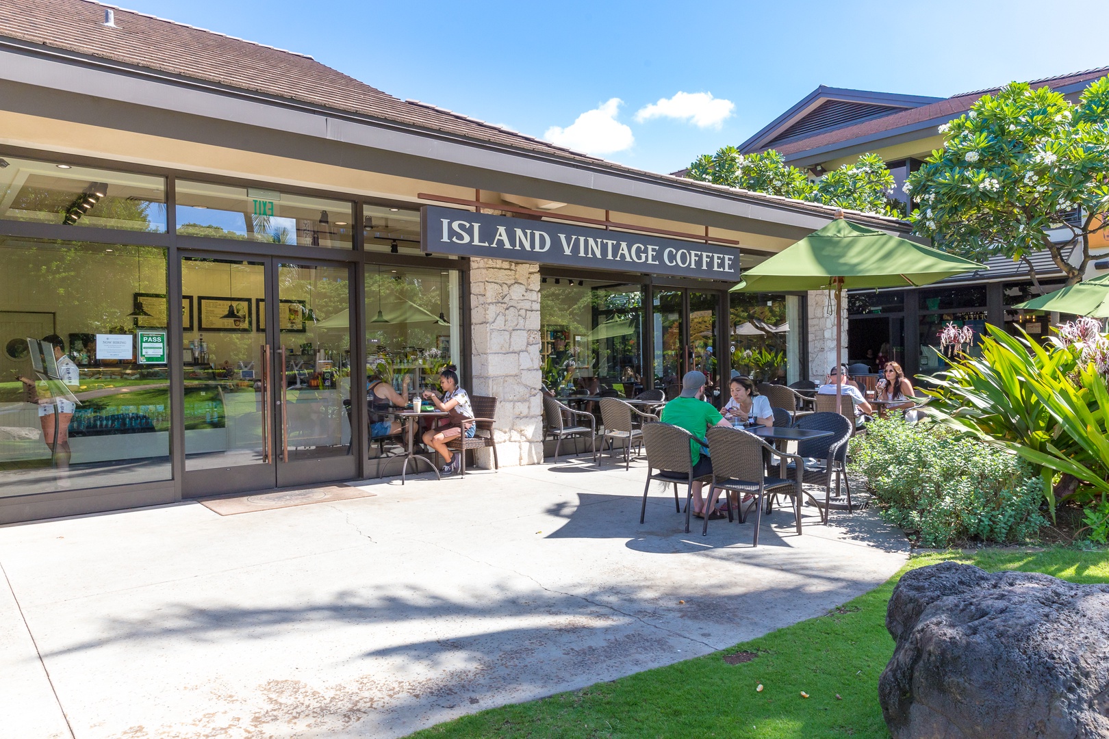 Kapolei Vacation Rentals, Ko Olina Beach Villas O1006 - Outside seating area of the Coffee Shop.