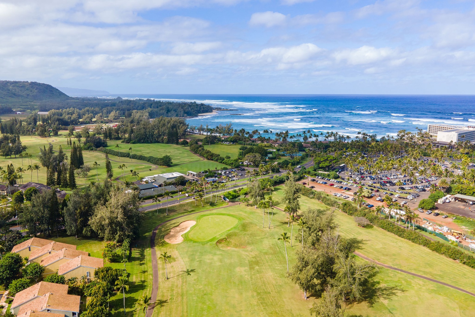 Kahuku Vacation Rentals, Kuilima Estates East #164 - View of 18th Hole at George Fazio Golf Course
