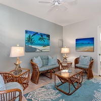 Kailua Vacation Rentals, Kailua Shores Estate 5 Bedroom - Casual living area with comfortable seating, designed for unwinding and socializing.