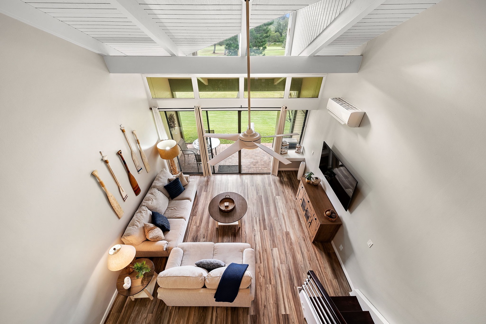 Kahuku Vacation Rentals, Kuilima Estates West #120 - View of the Living room from upstairs