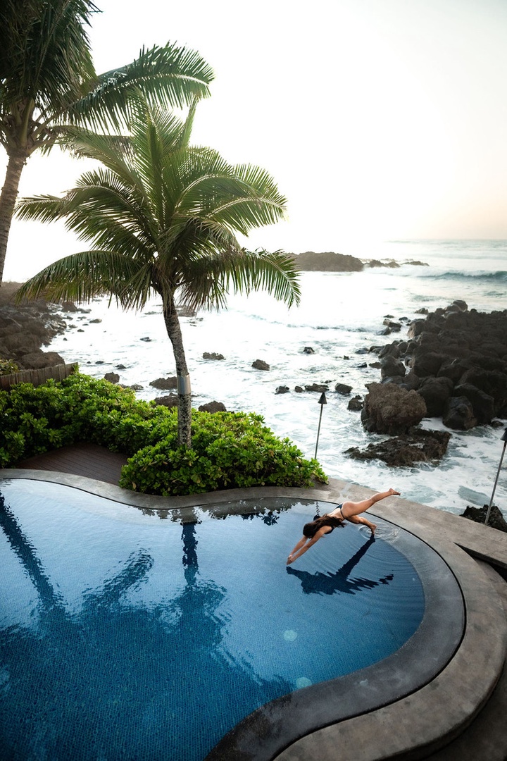 Haleiwa Vacation Rentals, Samurai House - Relax by the pool while soaking in the beauty of the oceanfront setting.