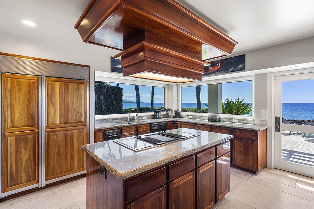 Kailua Kona Vacation Rentals, Ali'i Point #9 - Gorgeous Kitchen with Koa wood cabinetry