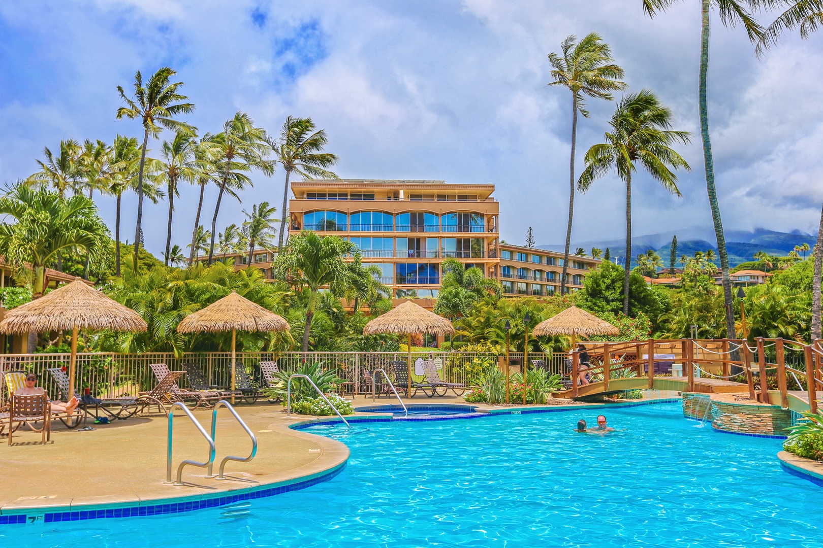 Lahaina Vacation Rentals, Maui Kaanapali Villas 292 - The pool at Maui Kaanapali Villas 292 is a lush, tropical retreat made for island lounging.