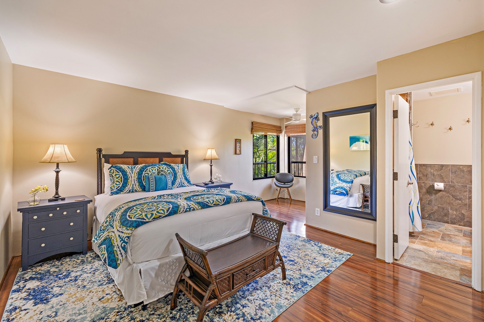 Lahaina Vacation Rentals, Kaanapali Royal Q-202 - Relax in the second guest suite with stylish decor and plenty of natural light.