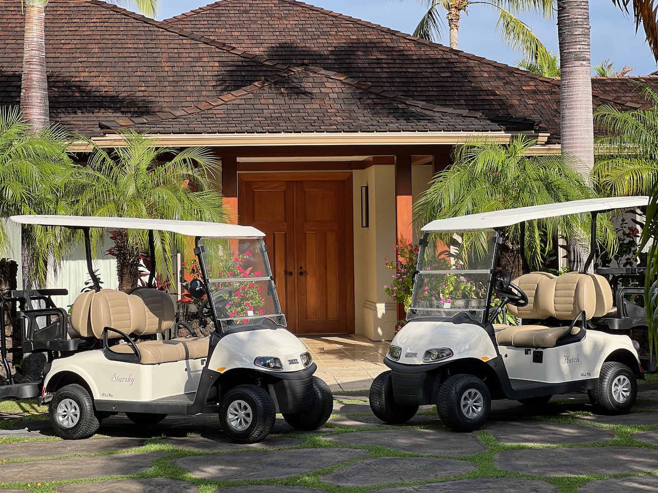 Kailua Kona Vacation Rentals, 4BD Hainoa Estate (102) at Hualalai Resort - The estate offers two 4-seater golf carts!