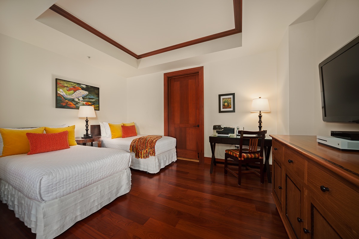 Kapalua Vacation Rentals, Ocean Dreams Villa 2203 at Montage Kapalua Bay* - Fourth Sleeping Room with 2 Twin Beds or 1 King Bed, Fax/Printer, Office Desk, iPod dock, XBOX 360, HD Television, HD digital cable box, CD/DVD