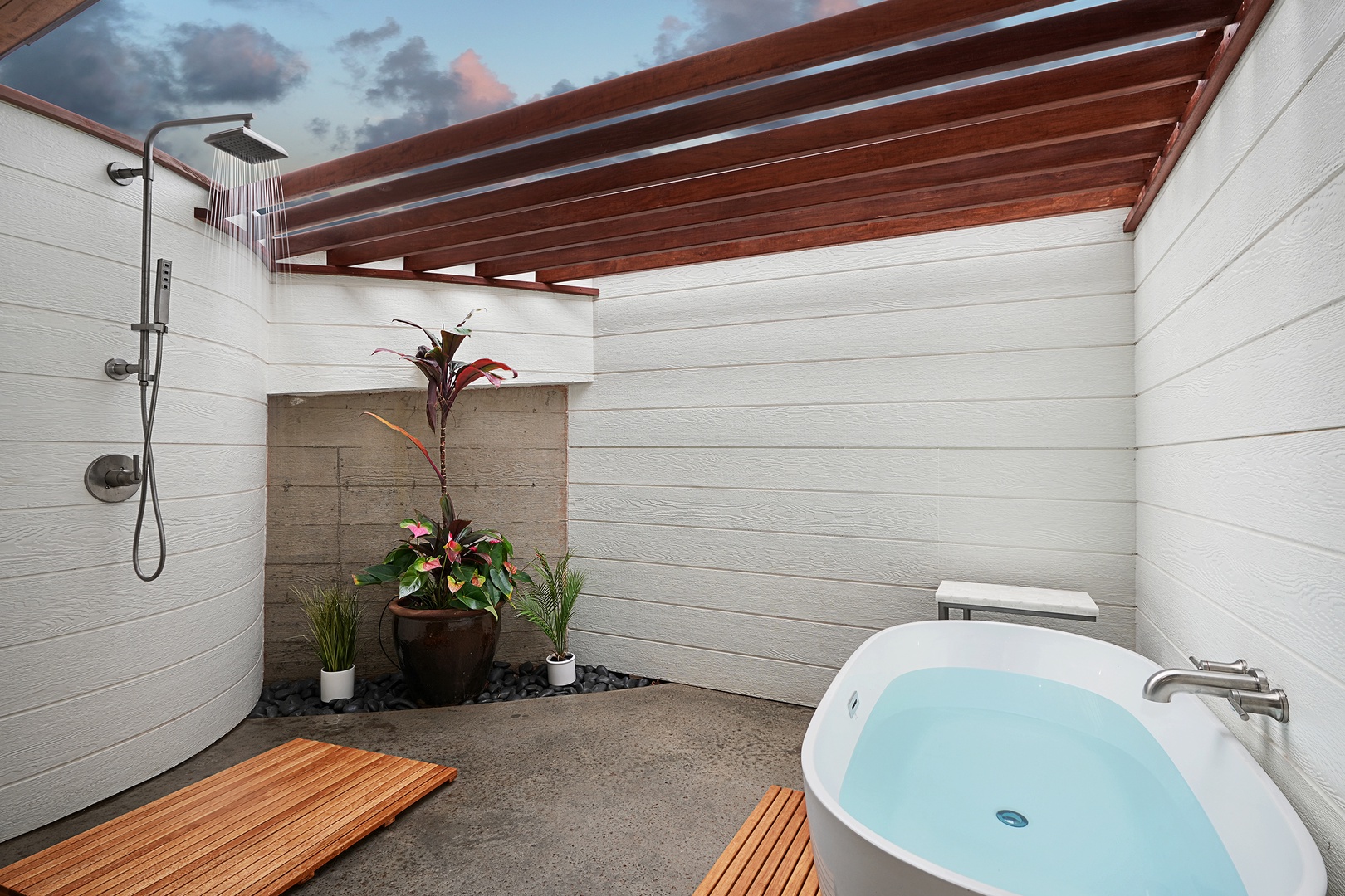 Koloa Vacation Rentals, Hale Keaka at Kukui'ula - Enjoy the private outdoor shower, just off the primary guest bedroom.