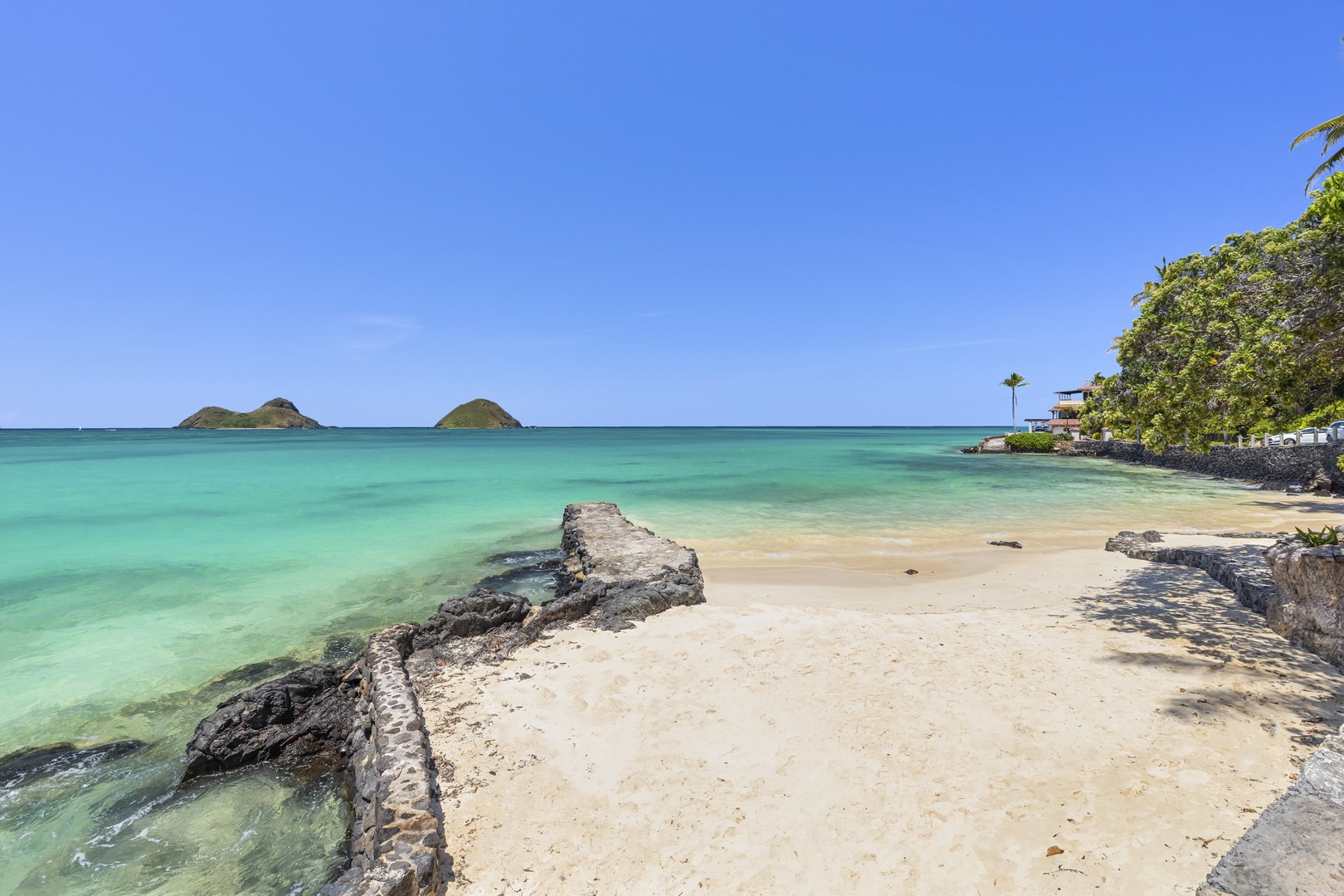 Kailua Vacation Rentals, Lanikai Hillside Estate - Views of the Mokulua Islands.