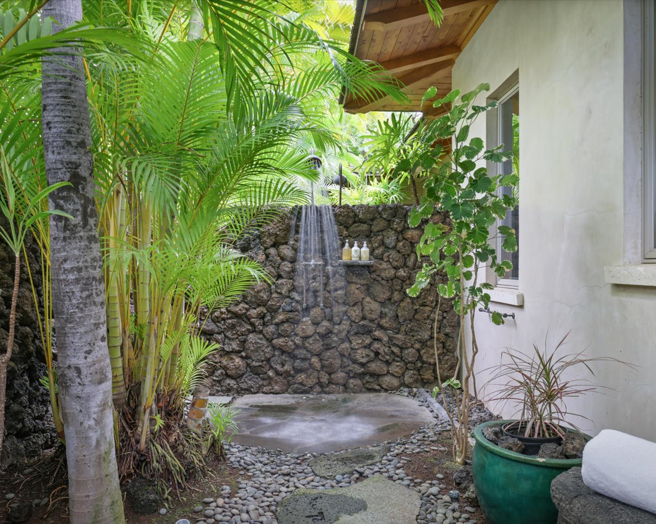 Kailua Kona Vacation Rentals, 3BD Pakui Street (131) Estate Home at Four Seasons Resort at Hualalai - Take a step outside of the primary bathroom to enjoy this tropical treat