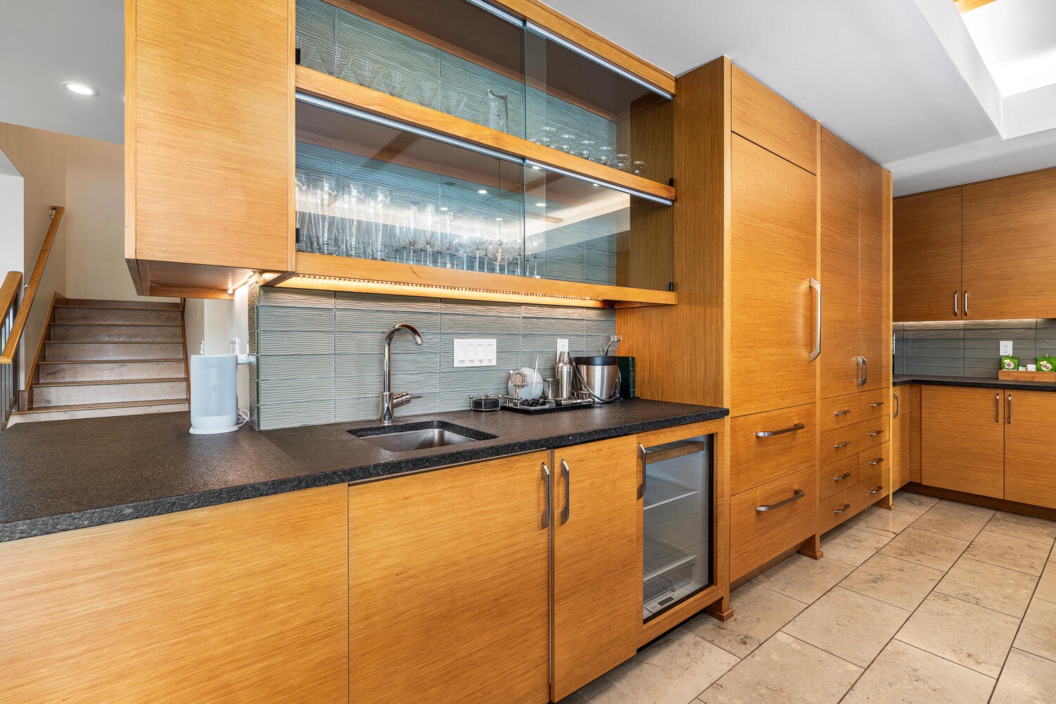 Kamuela Vacation Rentals, Laule'a Ohana Retreat - A secondary prep area with wine fridge and coffee station is perfect for group stays at Laule'a #14.