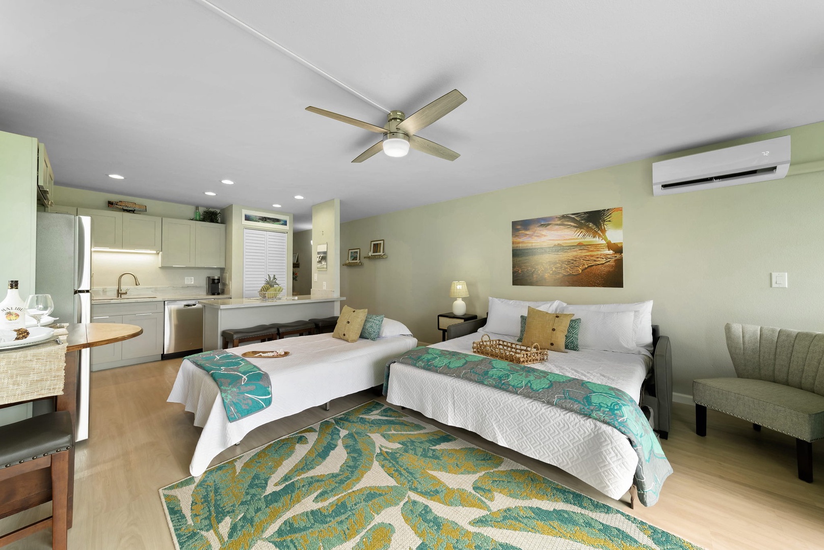 Kahuku Vacation Rentals, Turtle Bay's Kuilima Estates West #104 - The extra sleeping accommodations fit comfortably in the living area.a.