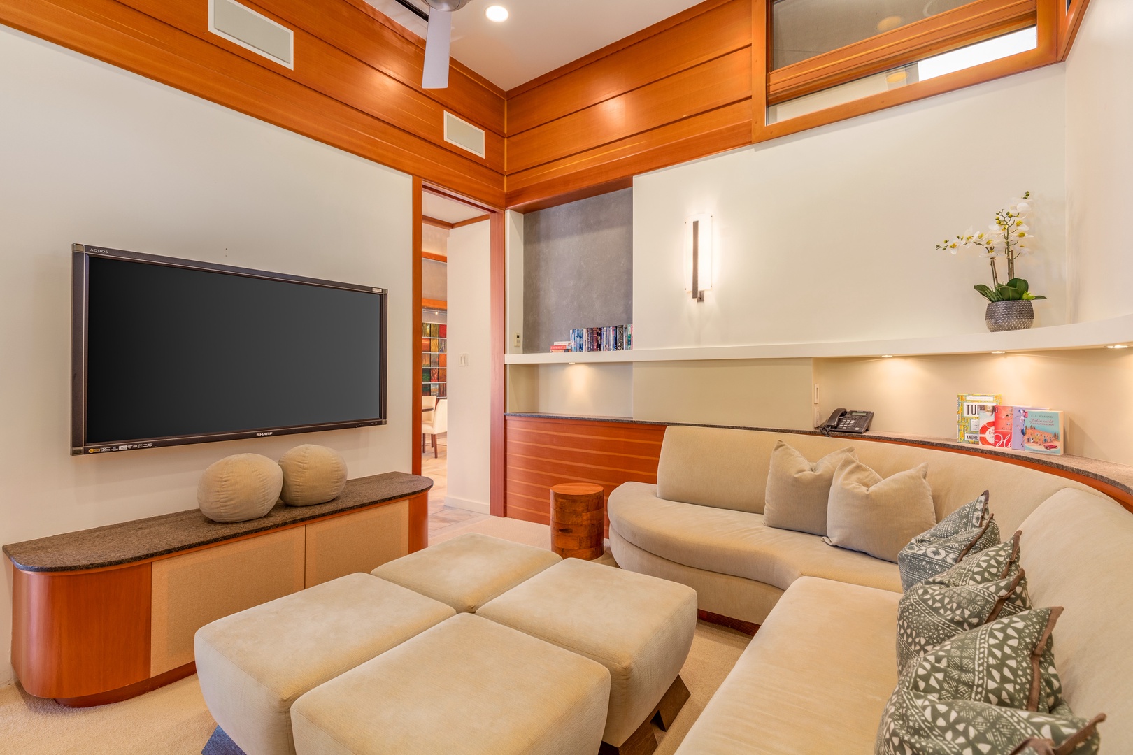 Kamuela Vacation Rentals, Mauna Kea Resort Bluffs 22 - The Beach House - Movie nights take center stage in the media room. Cozy, private, and made for binge-watching!