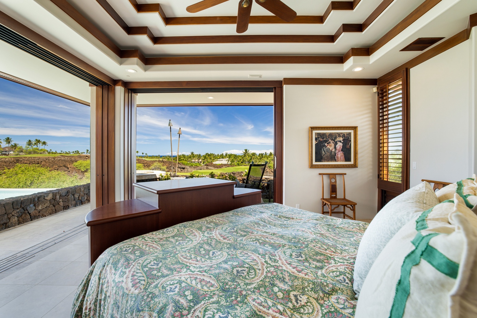 Kamuela Vacation Rentals, Champion Ridge 7 - Enjoy peaceful mornings with ocean views from bed in this light-filled, private suite.