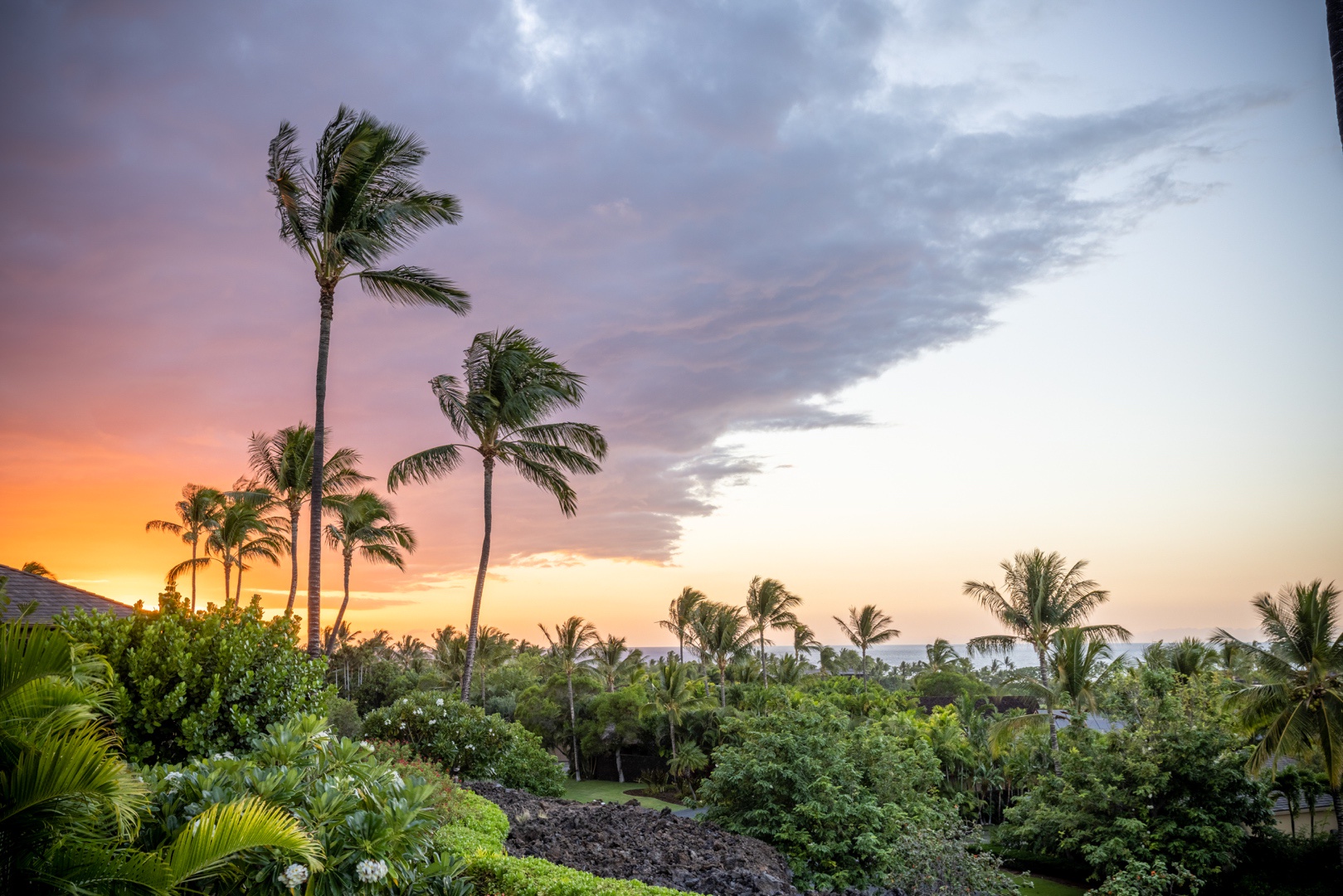 Kailua Kona Vacation Rentals, 3BD Ke Alaula (210B) Villa at Hualalai Resort - Spectacular sunsets and tropical landscaping elevate your experience.