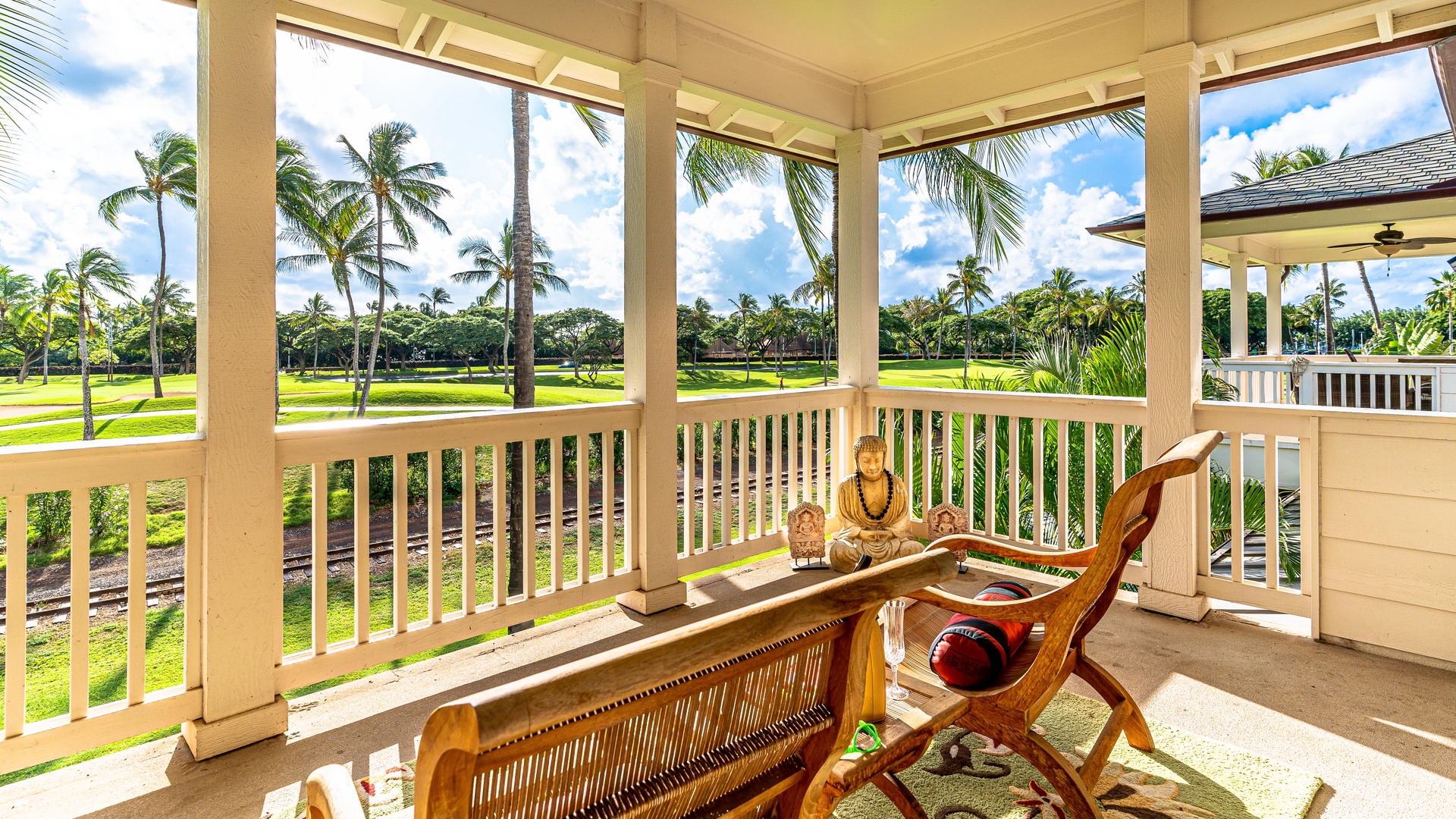 Kapolei Vacation Rentals, Coconut Plantation 1086-4 - A panoramic view from the lanai.