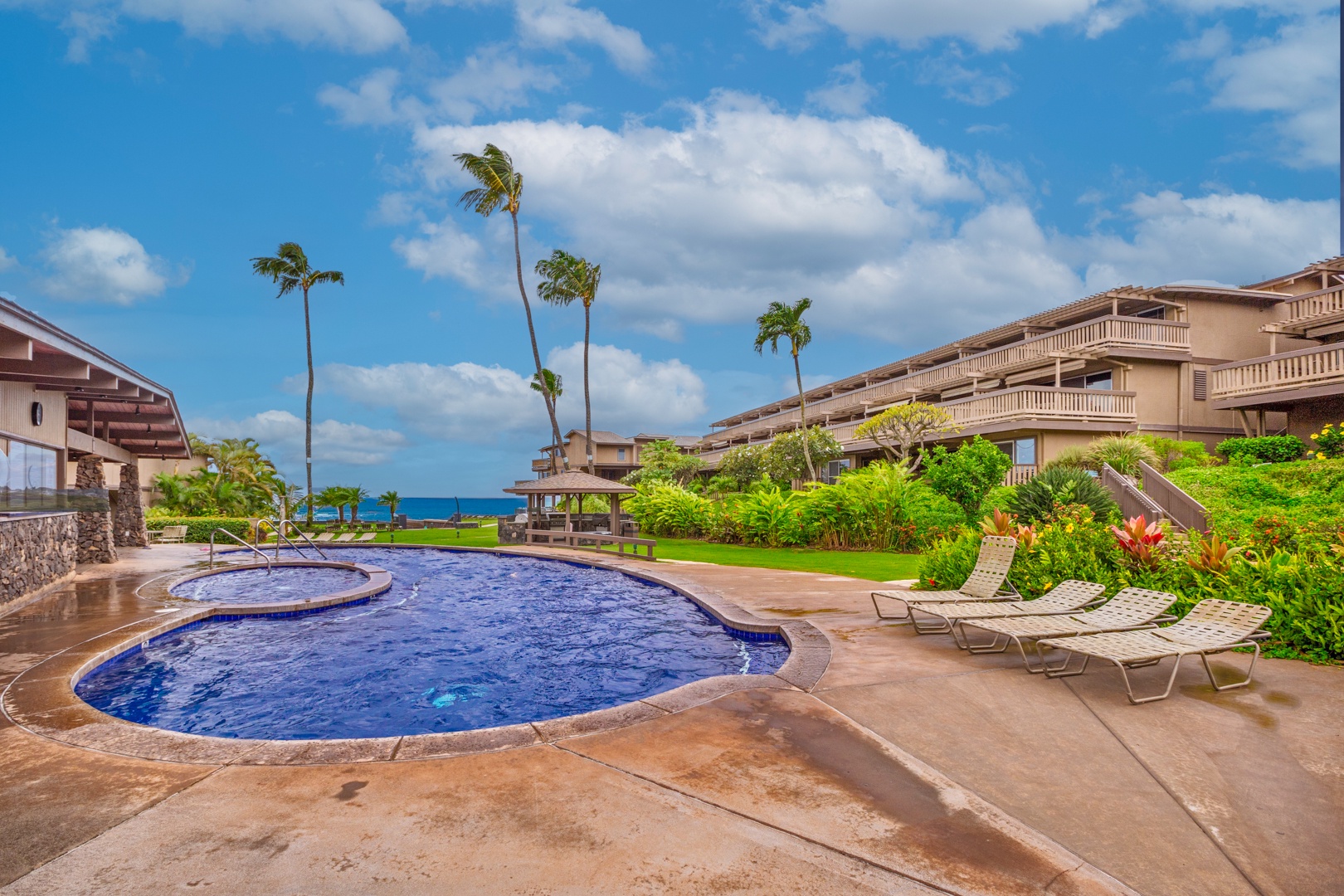 Lahaina Vacation Rentals, Kahana Sunset B4B - Enjoy a swim in the pool with stunning ocean views and plenty of space to relax in the sun.