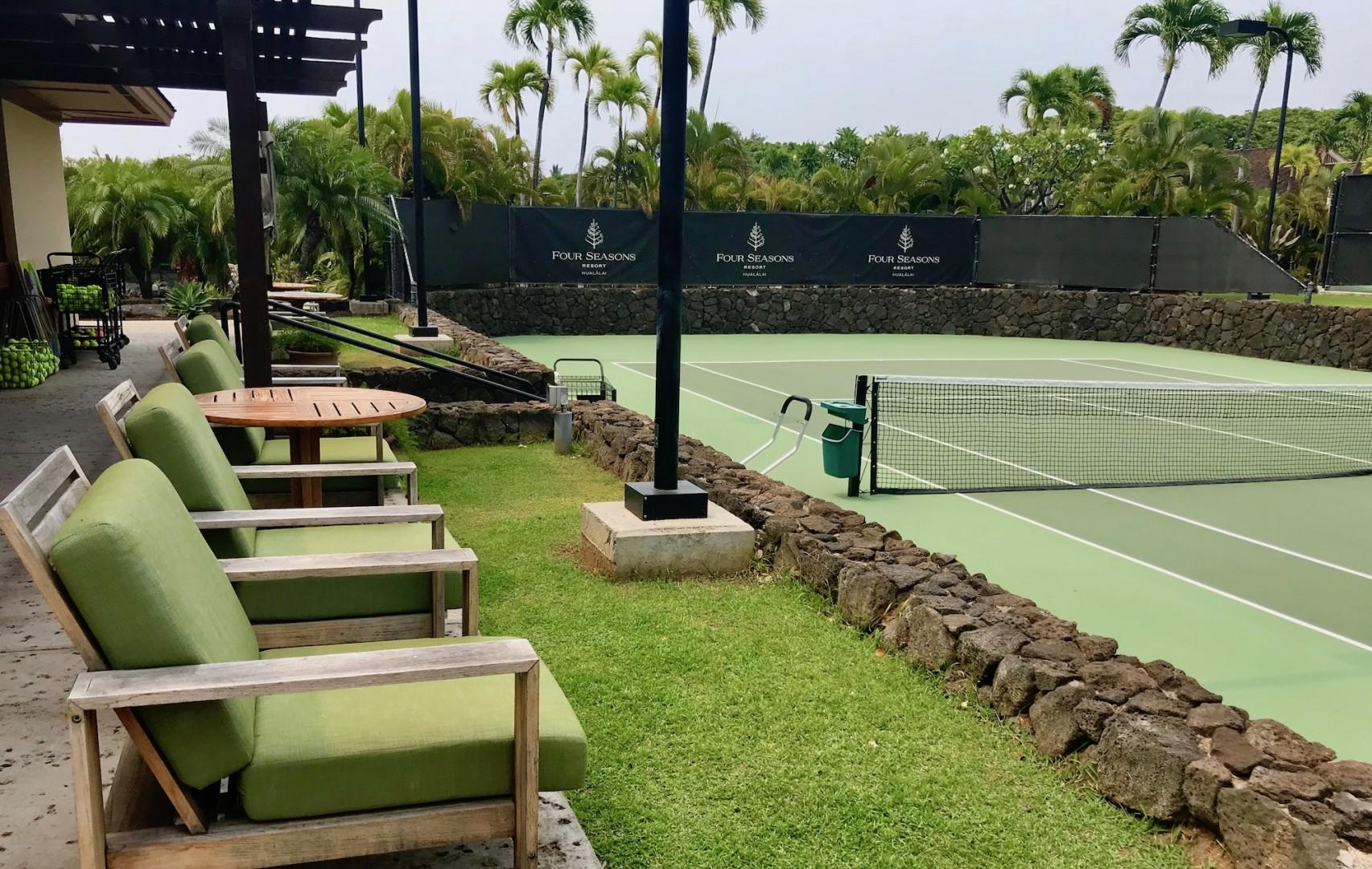 Kailua-Kona Vacation Rentals, 3BD Hali'ipua (120) Villa at Hualalai Resort - Hualalai Resort tennis courts.