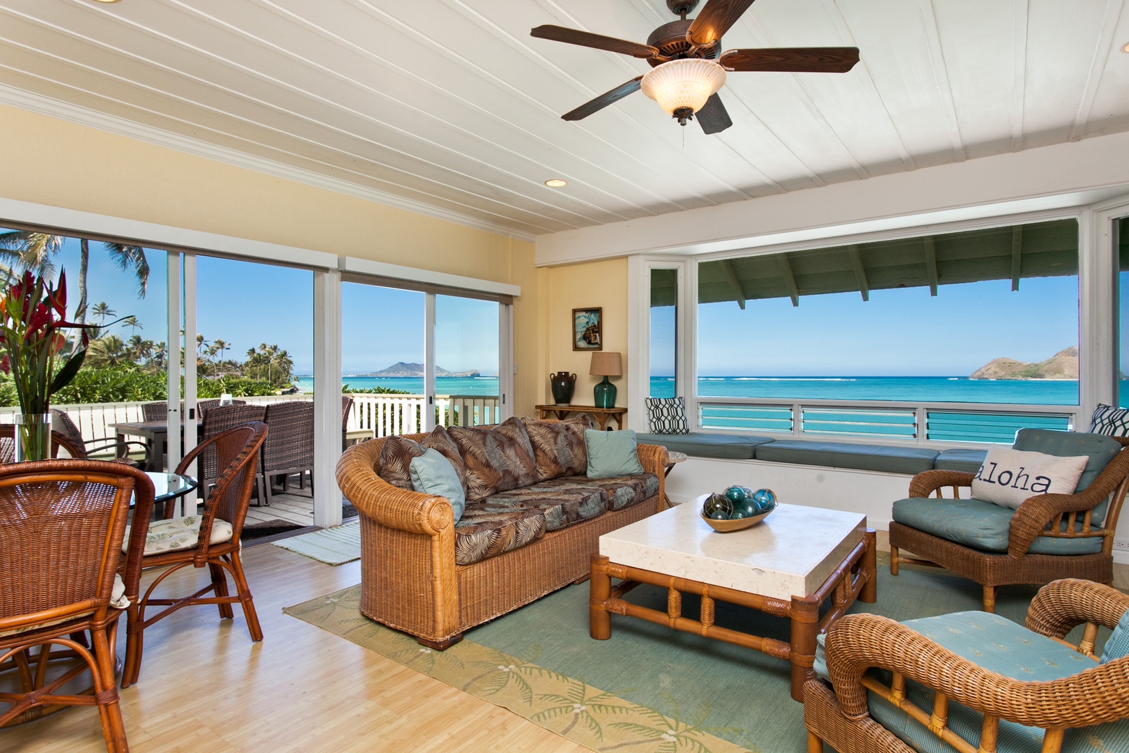 Kailua Vacation Rentals, Hale Kainalu* - Inviting and airy, the living room offers a seamless blend of comfort and style.