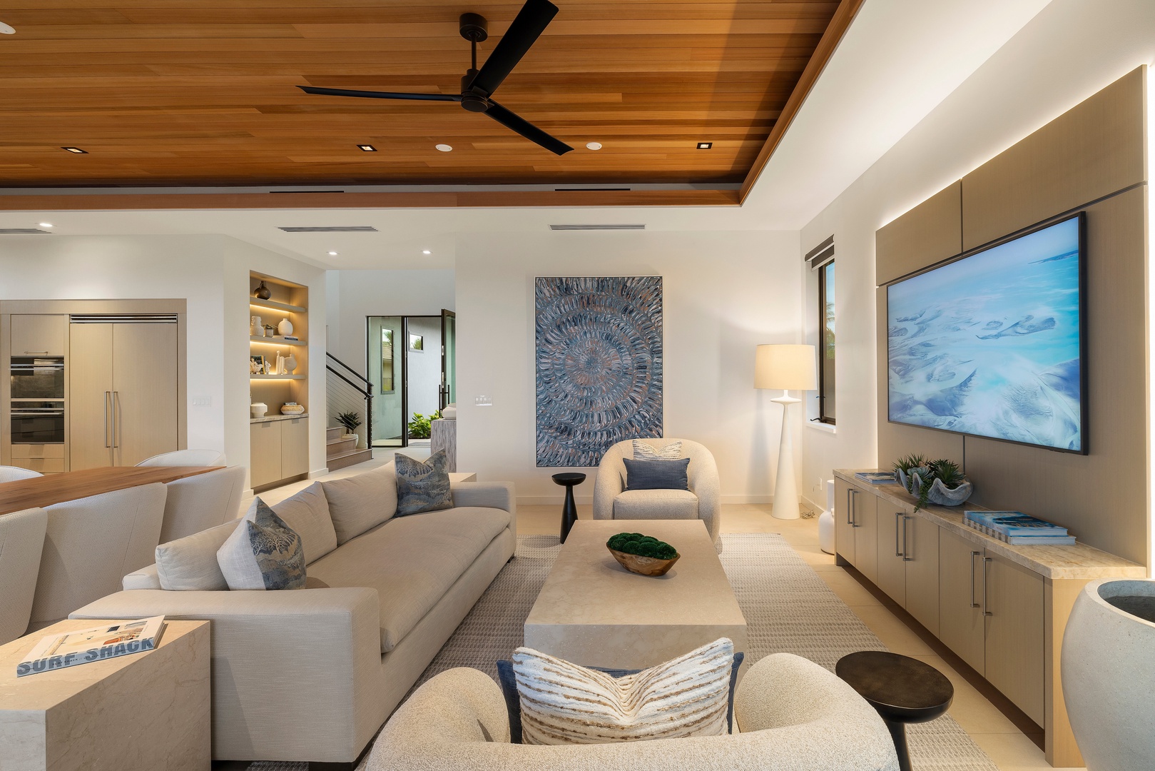 Kamuela Vacation Rentals, 6BD Mauna Lani Lux Golf Estate (6) at One Ocean - A calm and comfortable space to unwind, watch a movie, or enjoy a quiet moment between island adventures.