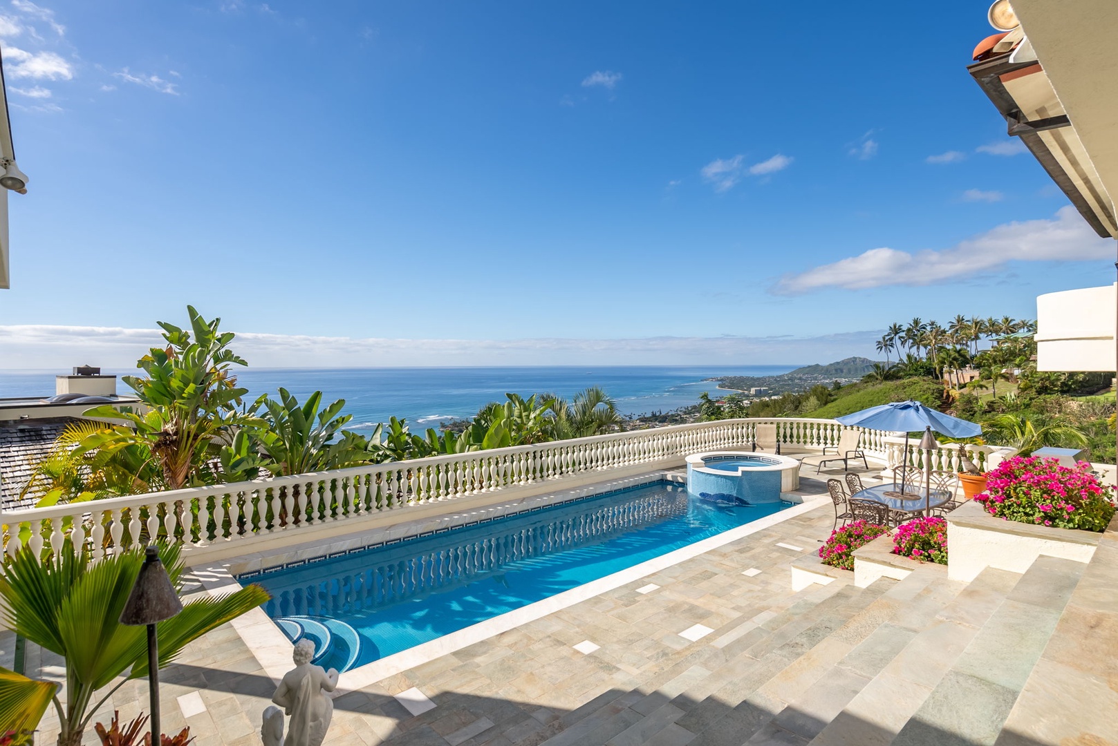Honolulu Vacation Rentals, Hawaii Ridge Getaway - Take a dip into the pool to quench the island summer vibe.