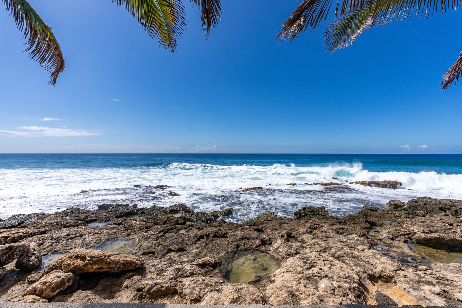 Waianae Vacation Rentals, Oceanfront Luxury Dream Estate - Soothing blues and volcanic textures meet where land and sea embrace—your daily ocean soundtrack.