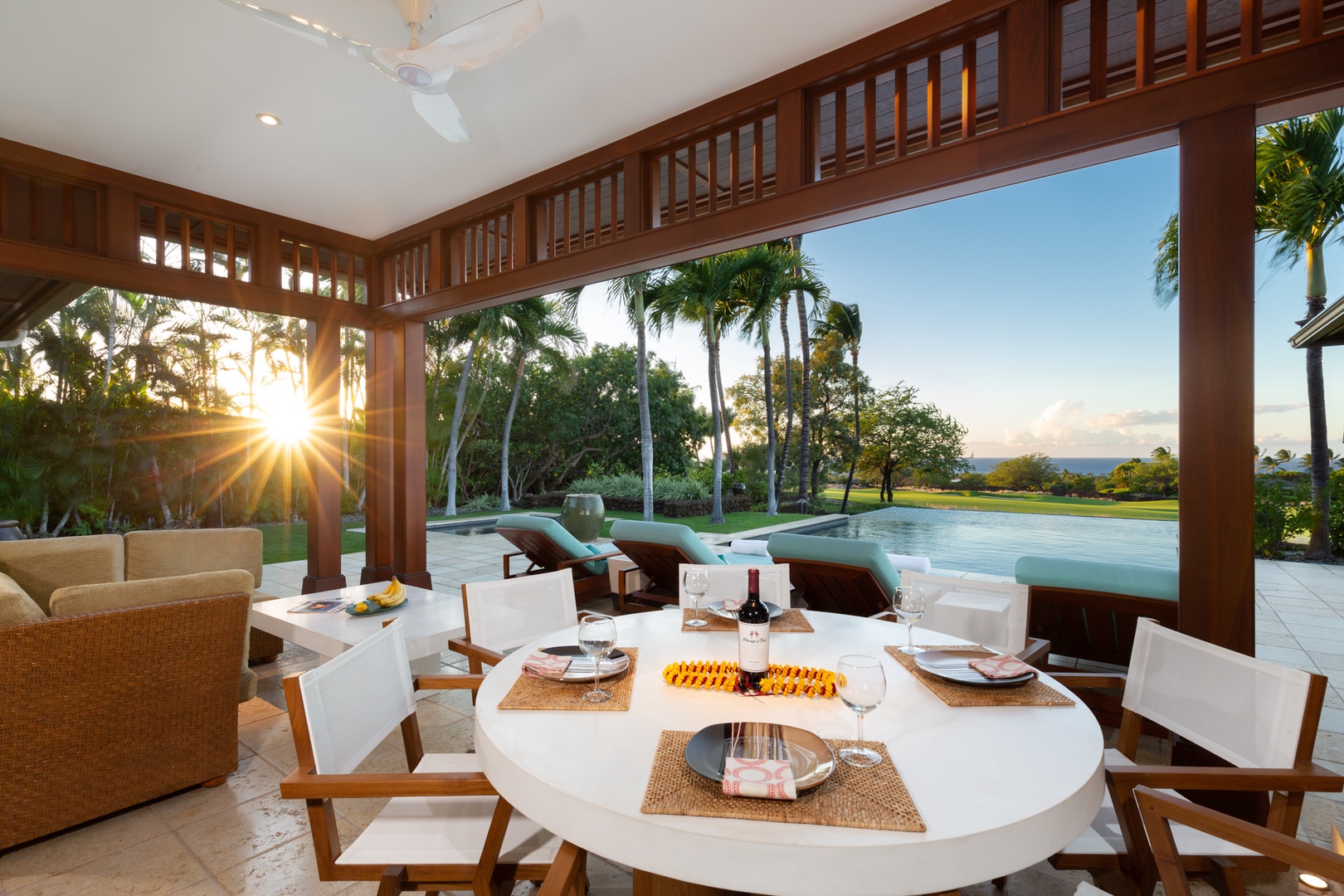 Kailua Kona Vacation Rentals, 4BD Hainoa Estate (102) at Four Seasons Resort at Hualalai - Wine & dine al fresco