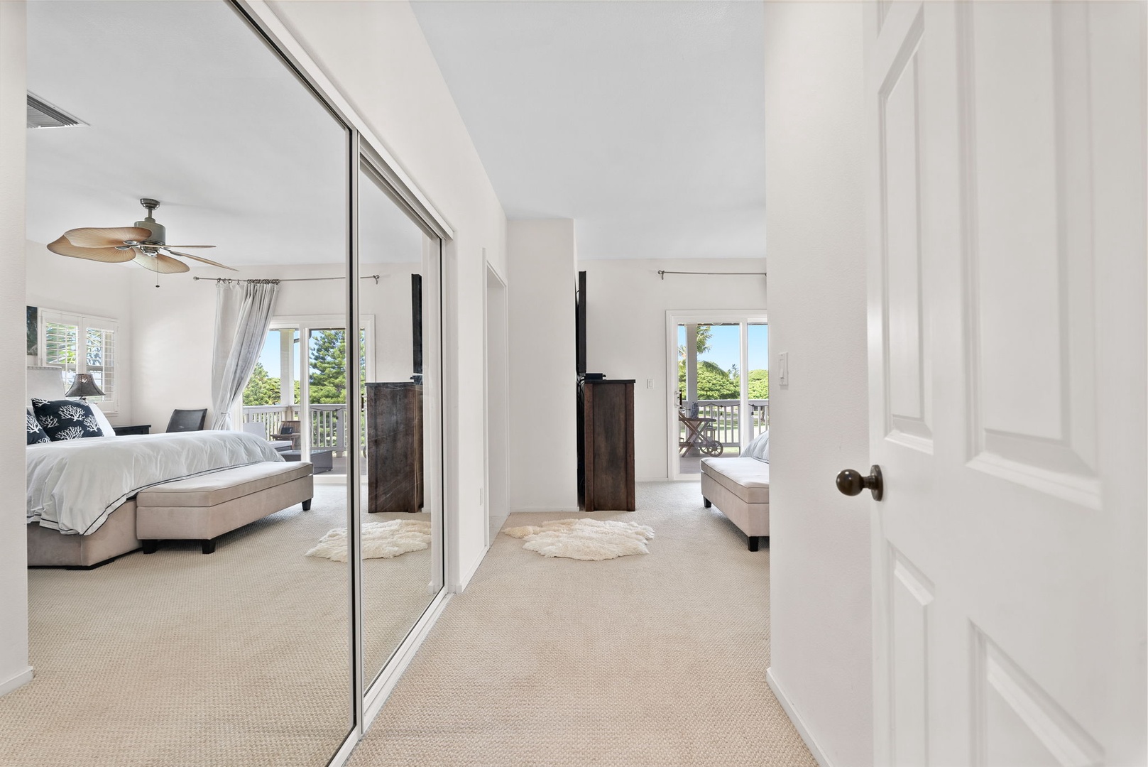 Kapolei Vacation Rentals, Coconut Plantation 1080-4 - A mirrored closet and a hall that keeps everyone's gear out of the bedrooms.
