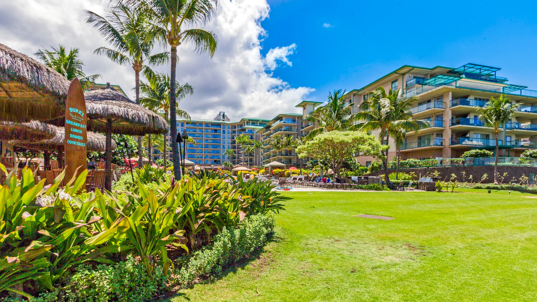 Lahaina Vacation Rentals, Honua Kai Konea 230/232 - Beautifully maintained lawns and lush garden paths invite peaceful strolls