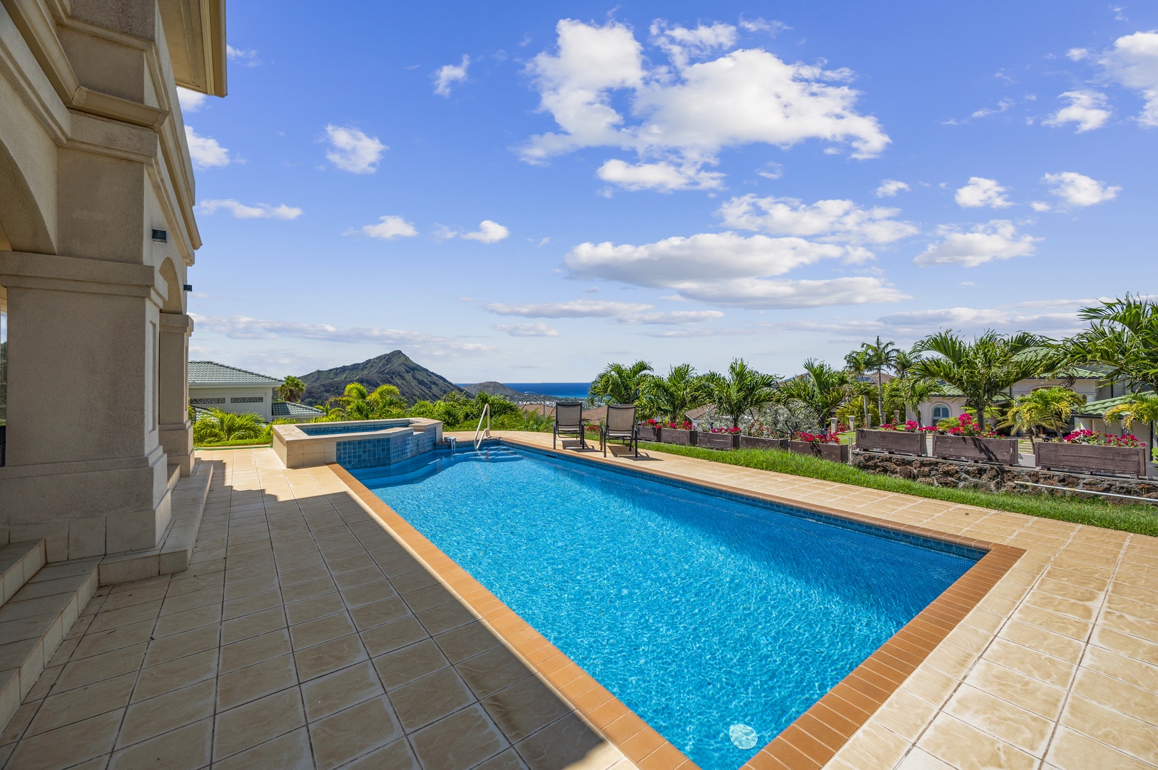 Honolulu Vacation Rentals, Lotus on a Hill* - Take a refreshing dip in your private pool, complete with ocean and mountain views