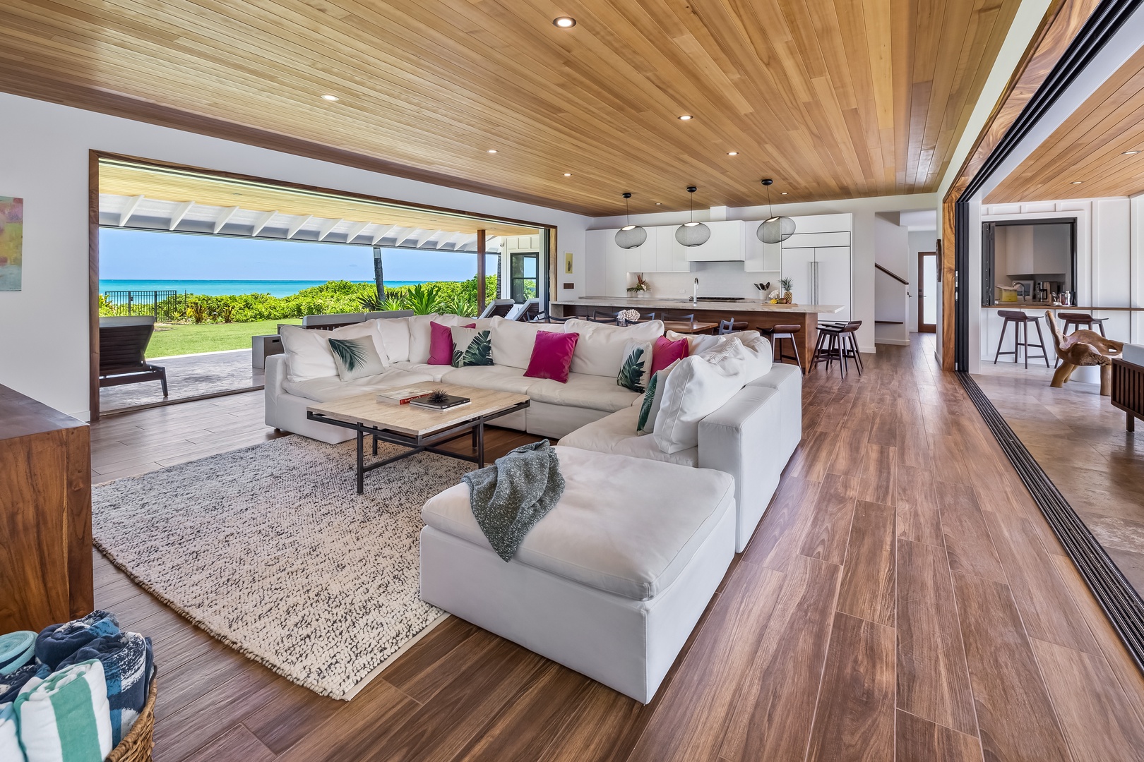 Kailua Vacation Rentals, Kailua Beach Villa - Seamless flow from the kitchen to dining and living spaces, perfect for entertaining and relaxation.
