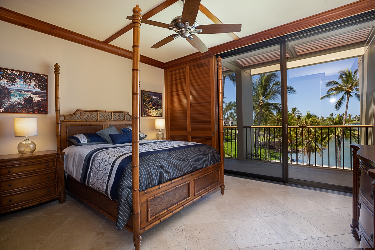 Kamuela Vacation Rentals, Mauna Lani Terrace A303 - Guest Bedroom with Lanai Access
