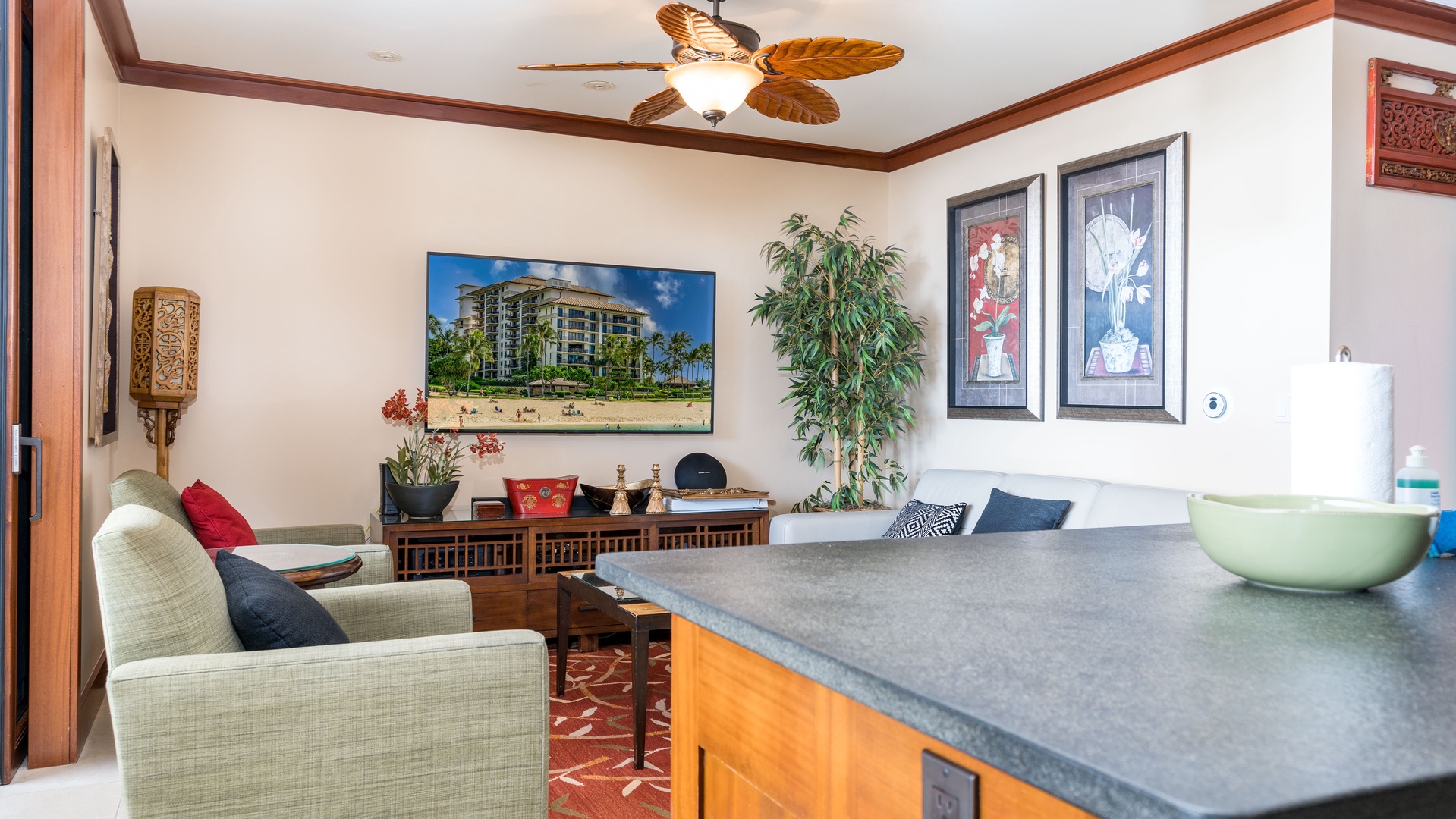 Kapolei Vacation Rentals, Ko Olina Beach Villas O905 - Tasteful decor and tropical reflections throughout.