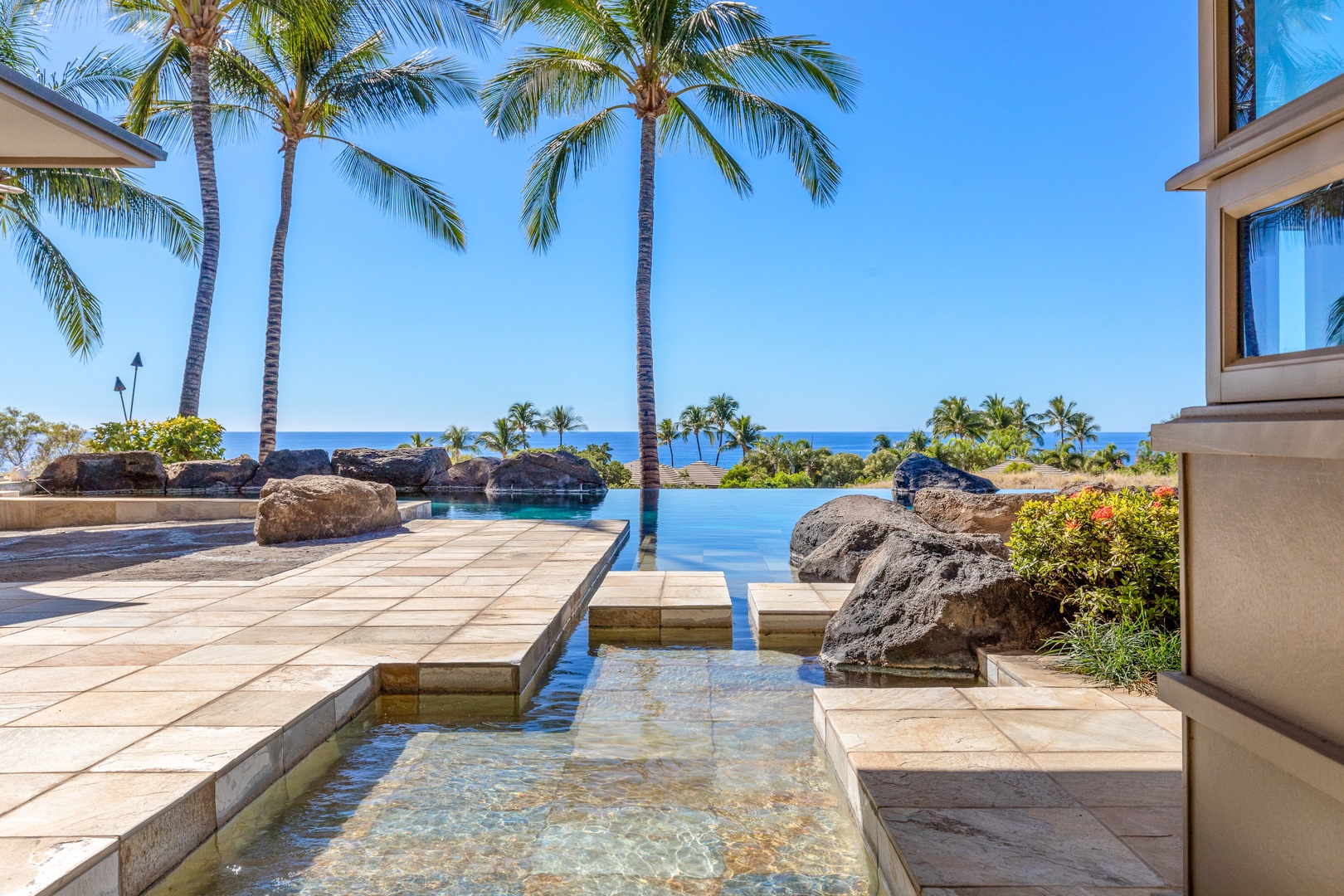 Kamuela Vacation Rentals, Mauna Kea Resort Bluffs 22 - The Beach House - Cool off in the infinity pool while taking in the ocean views.