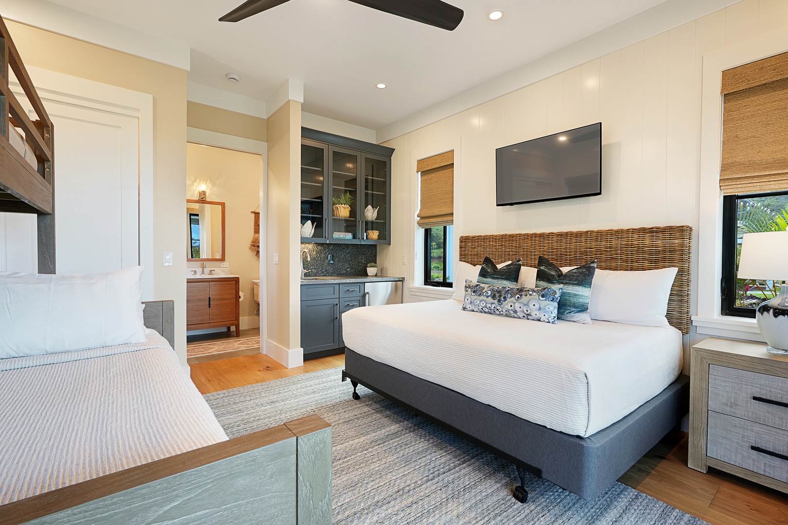 Koloa Vacation Rentals, Hali'a Mai - A fourth bedroom tucks in under a wood-beamed ceiling, quiet and a little apart from the rest.