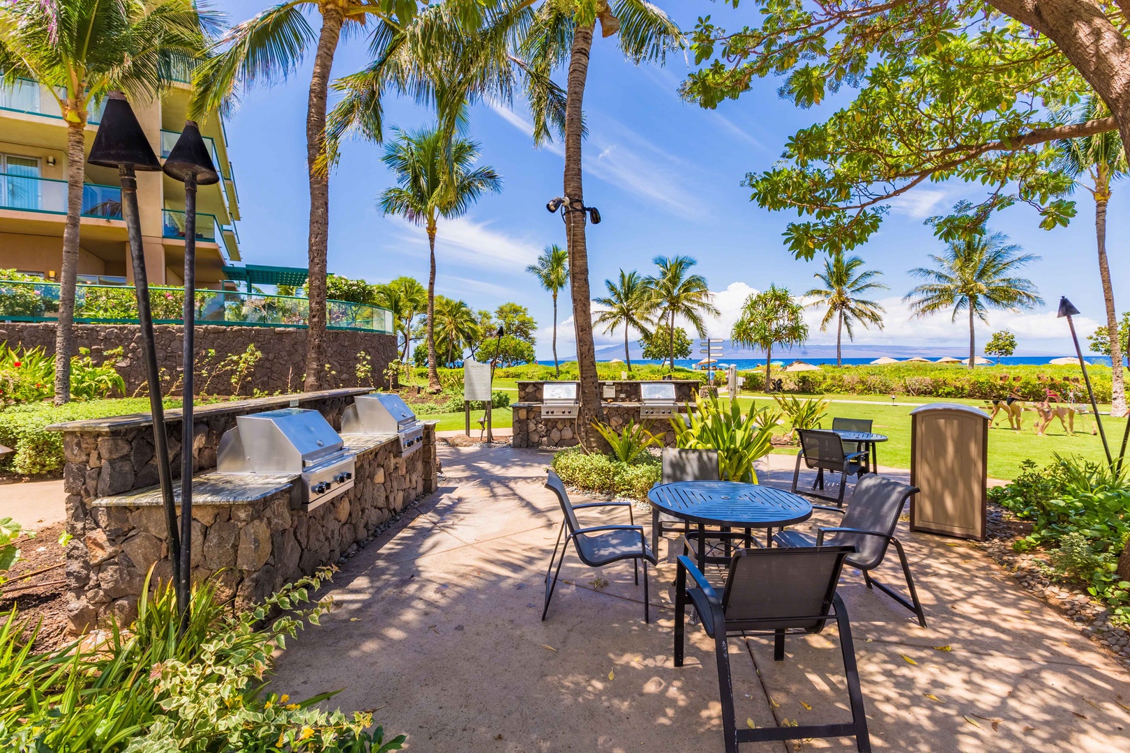 Lahaina Vacation Rentals, Honua Kai Konea 204 - Enjoy an outdoor BBQ with ocean views, perfect for a casual meal in paradise.